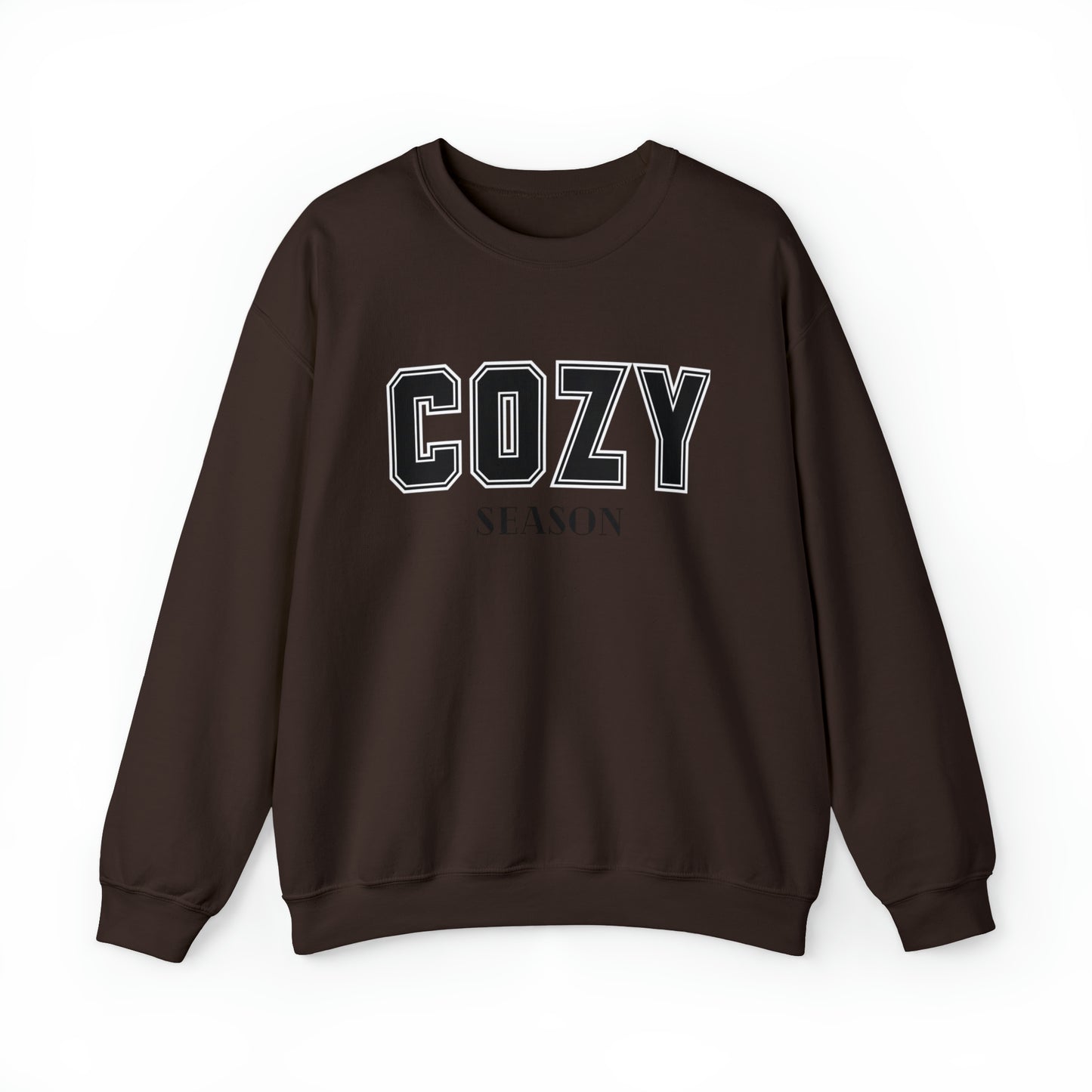 Cozy Season Chocolate Brown Unisex Heavy Blend™ Crewneck Sweatshirt