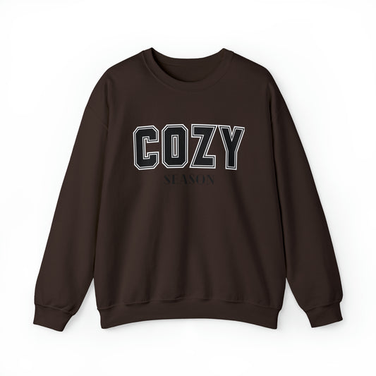 Cozy Season Chocolate Brown Unisex Heavy Blend™ Crewneck Sweatshirt