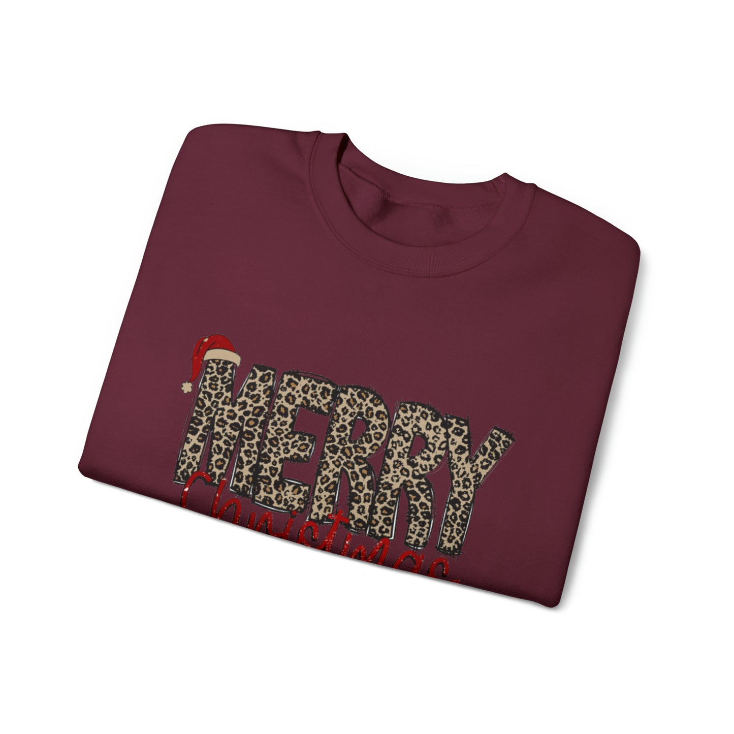 Merry Christmas Cheetah Unisex Sweatshirt