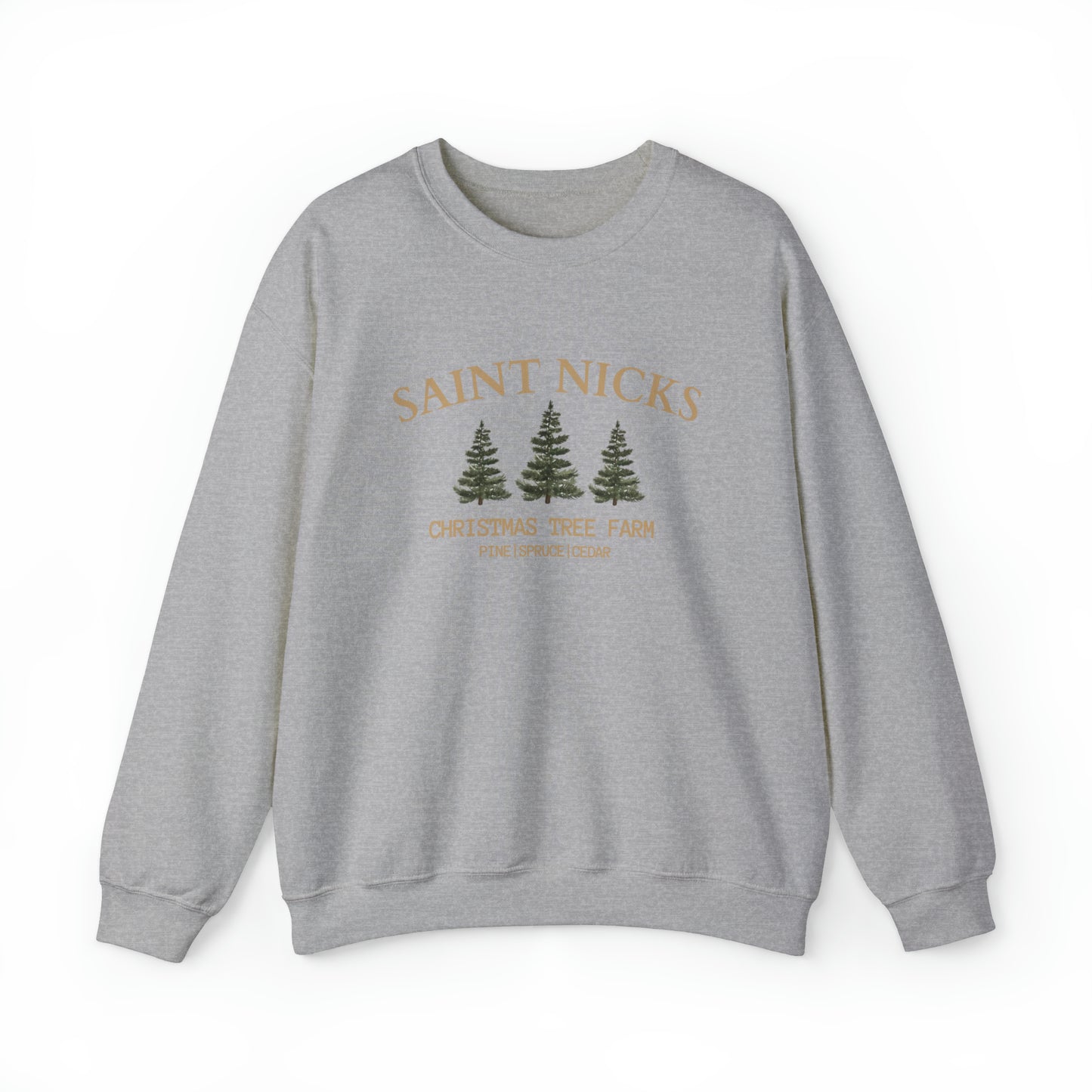 Saint Nicks Christmas Trees Unisex Heavy Blend Crewneck Sweatshirt
