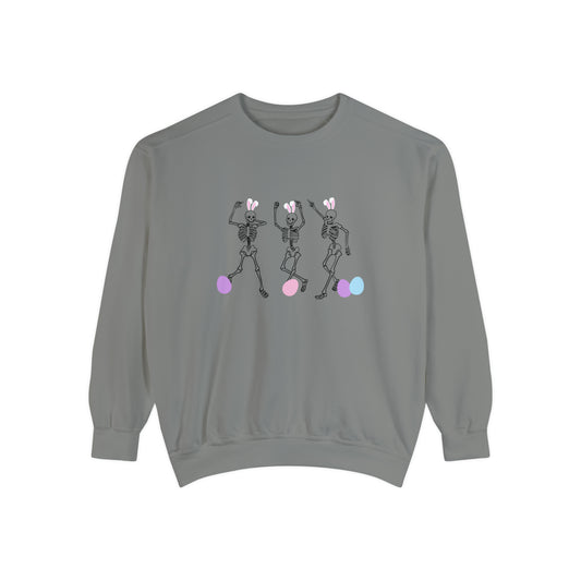 Skeleton Easter Comfort Colors Unisex Sweatshirt