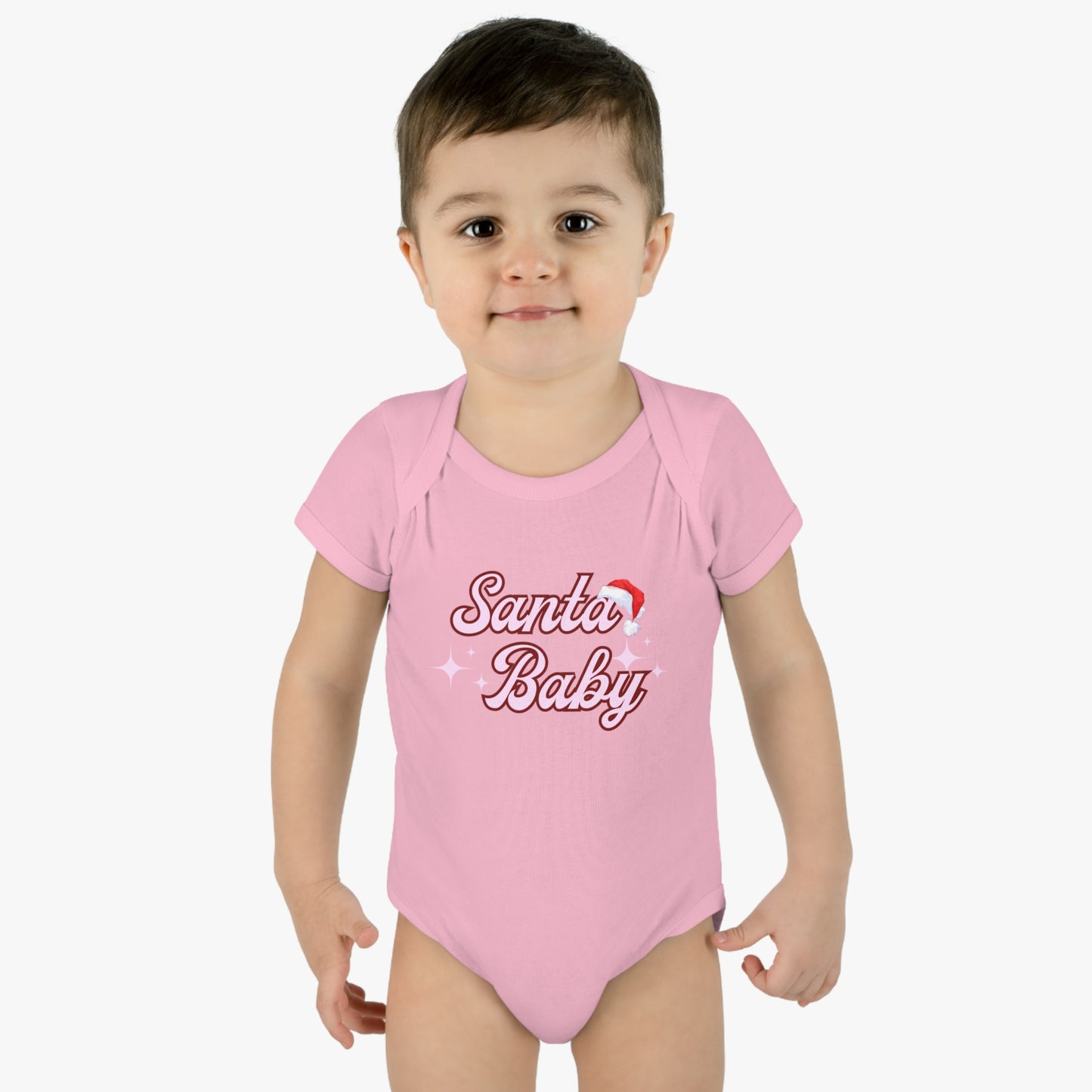 Santa Baby Infant Baby Rib Bodysuit