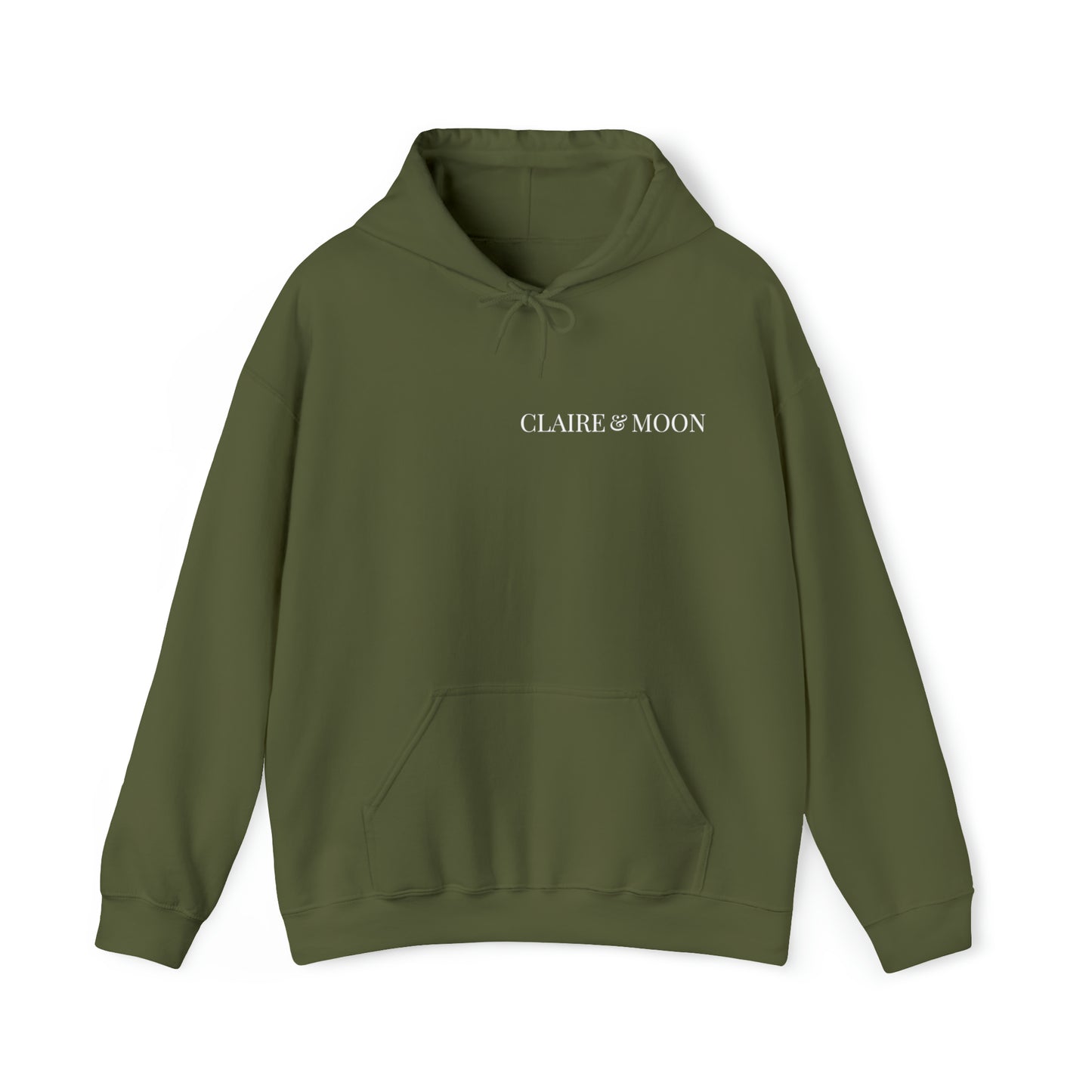 Claireandmoon White Logo Unisex Heavy Blend™ Hooded Sweatshirt