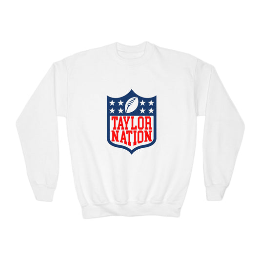 Taylor nation Youth Crewneck Sweatshirt