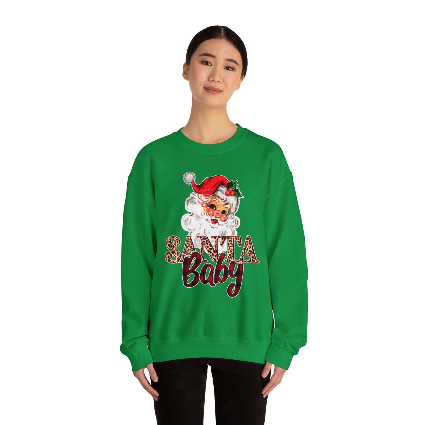 Santa Baby Vintage Santa Unisex Heavy Blend Crewneck Sweatshirt