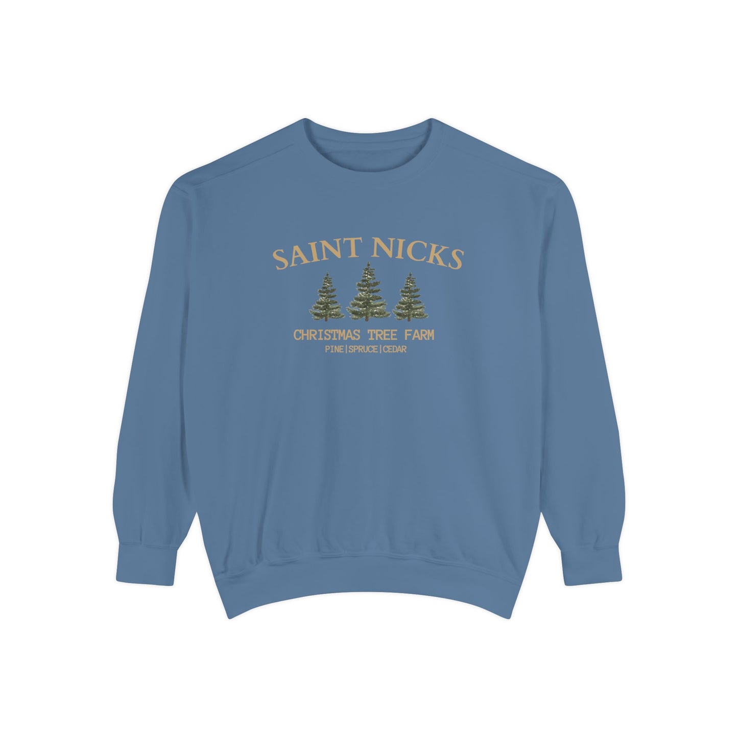 Saints Nicks Christmas Unisex Garment-Dyed Sweatshirt