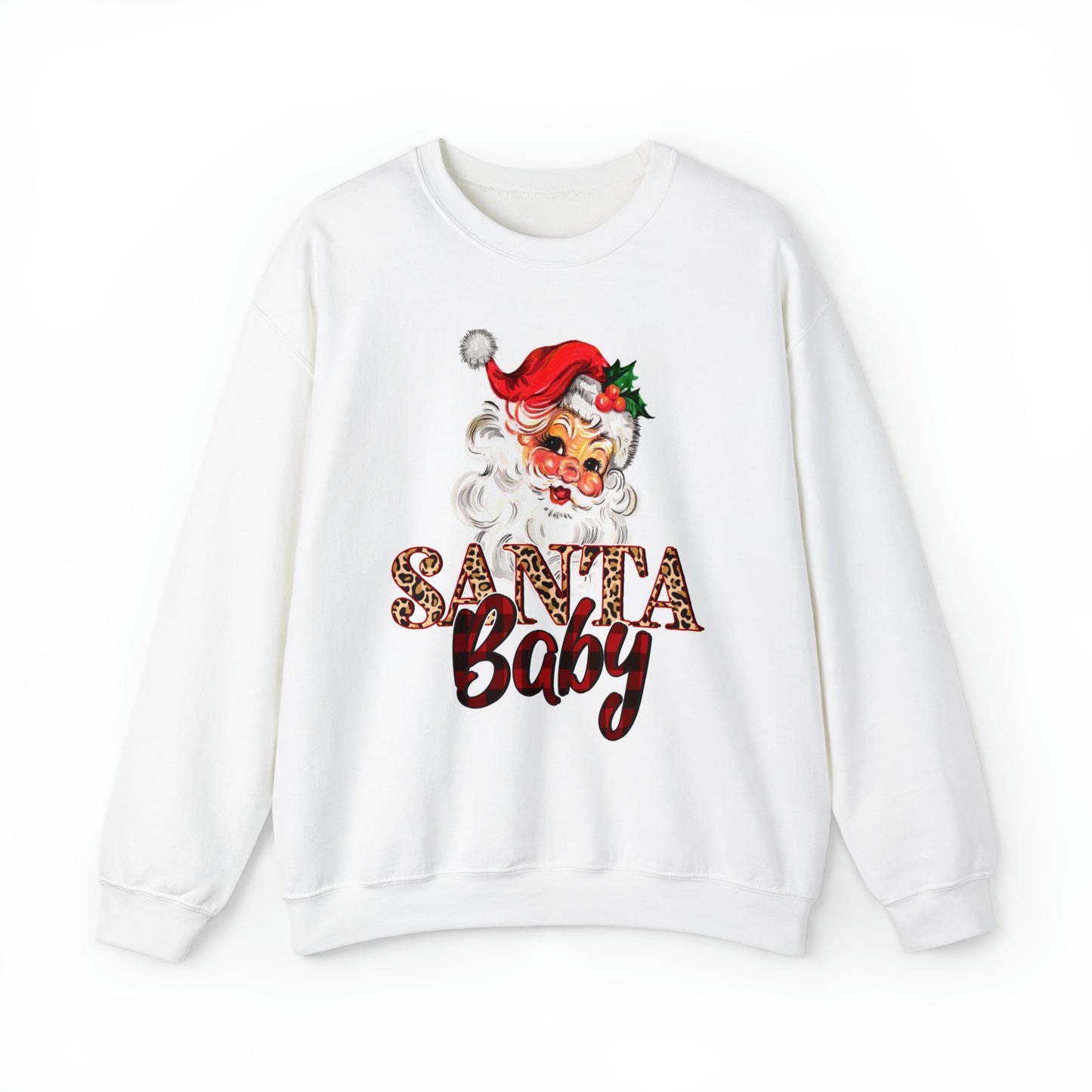 Santa Baby Vintage Santa Unisex Heavy Blend Crewneck Sweatshirt