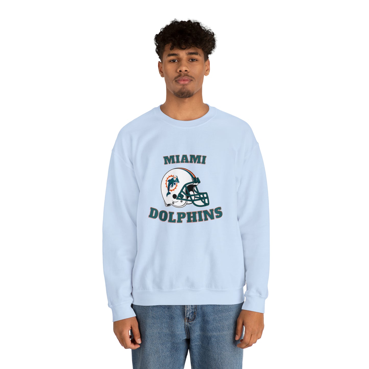 Miami Dolphins Unisex Heavy Blend Crewneck Sweatshirt
