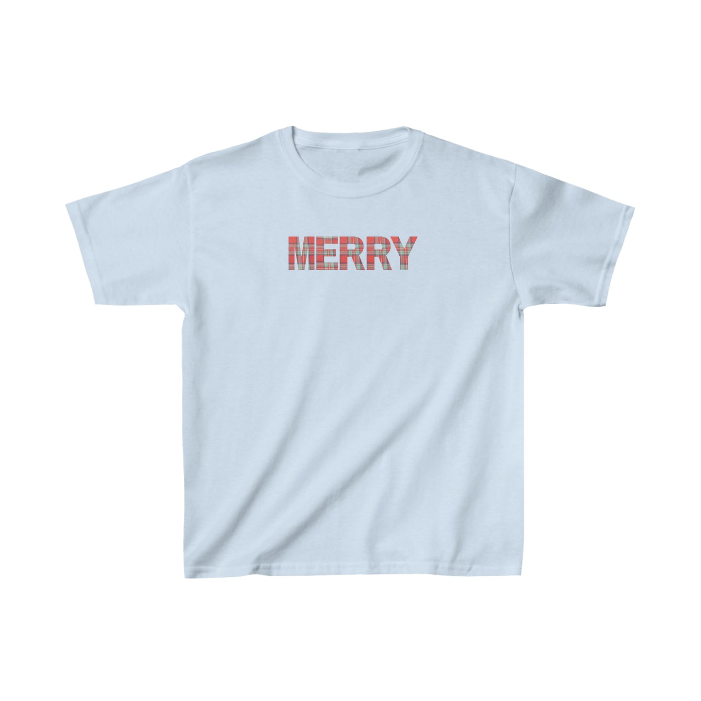 Merry Plaid Kids Heavy Cotton Tee
