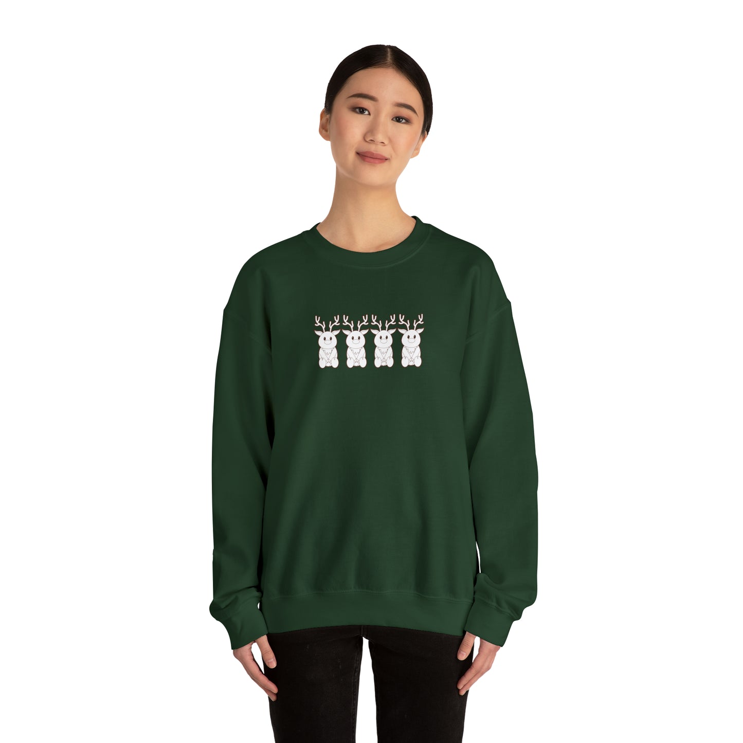 Cute Reindeer Sitting Unisex Heavy Blend Crewneck Sweatshirt