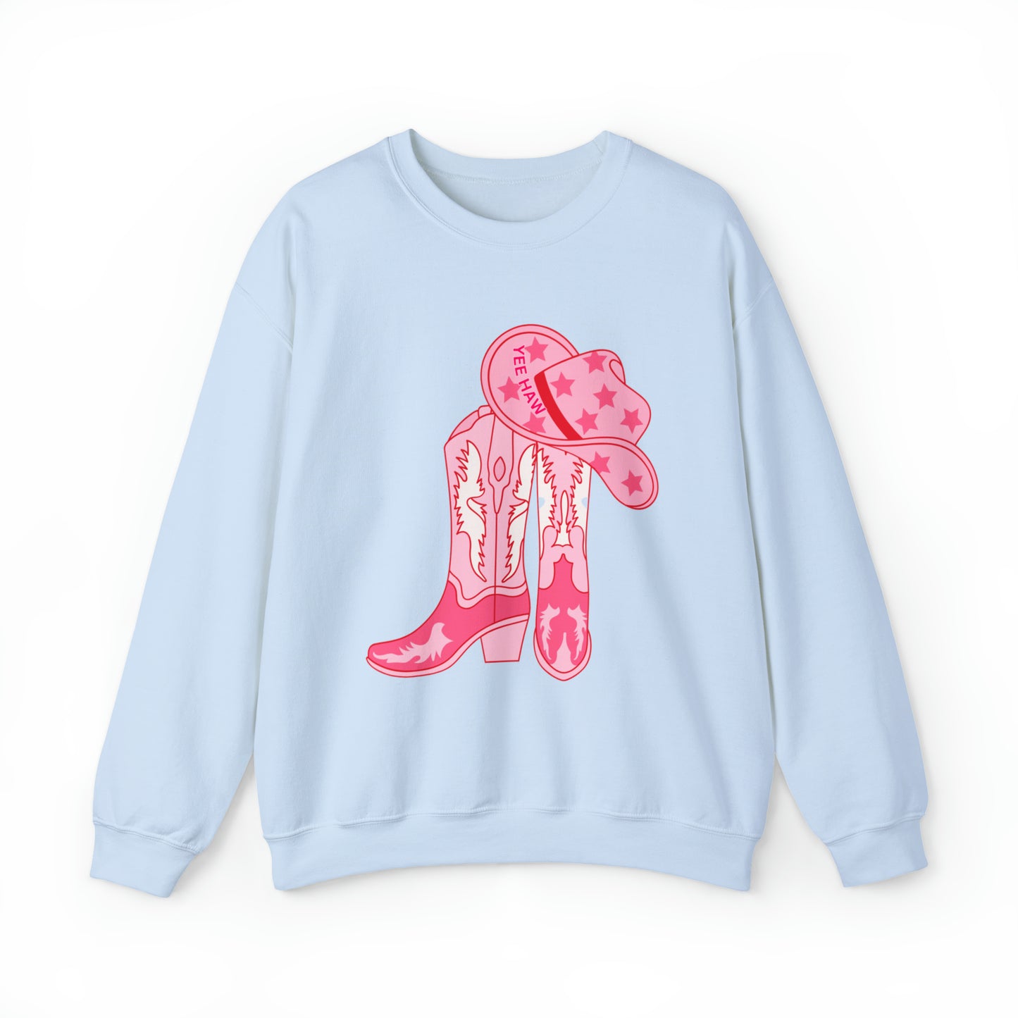 Yeehaw Cowgirl Boots Unisex Heavy Blend Crewneck Sweatshirt