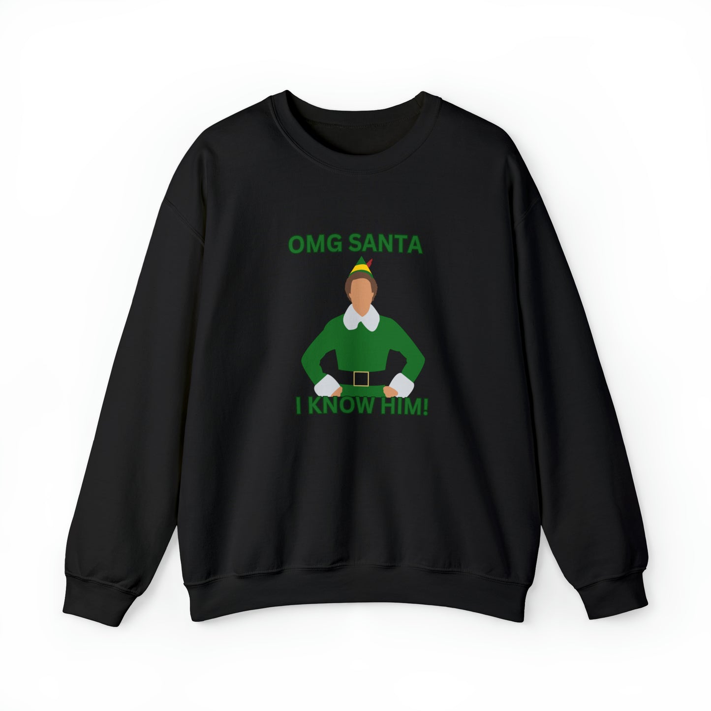 Omg Santa I know him elf Unisex Heavy Blend Crewneck Sweatshirt
