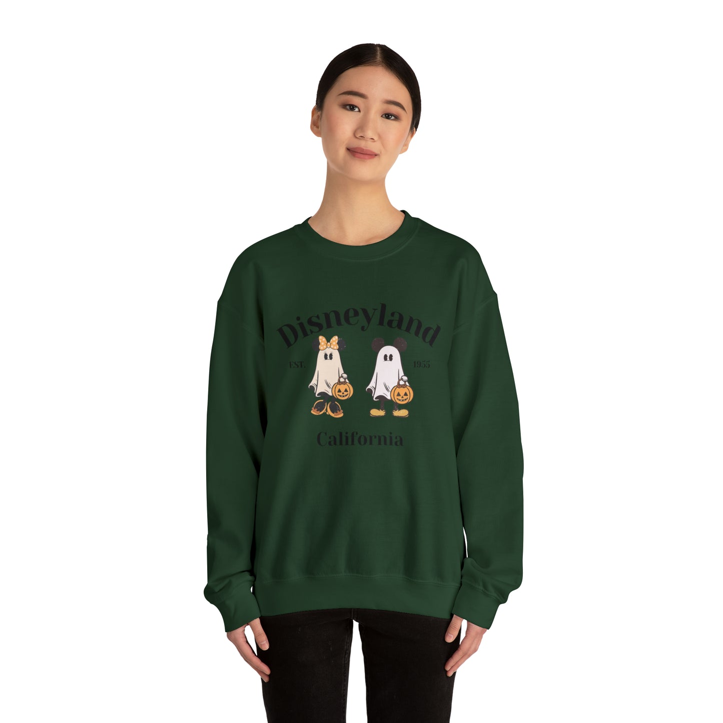 Disneyland Mickey And Minnie Ghost Unisex Heavy Blend Crewneck Sweatshirt