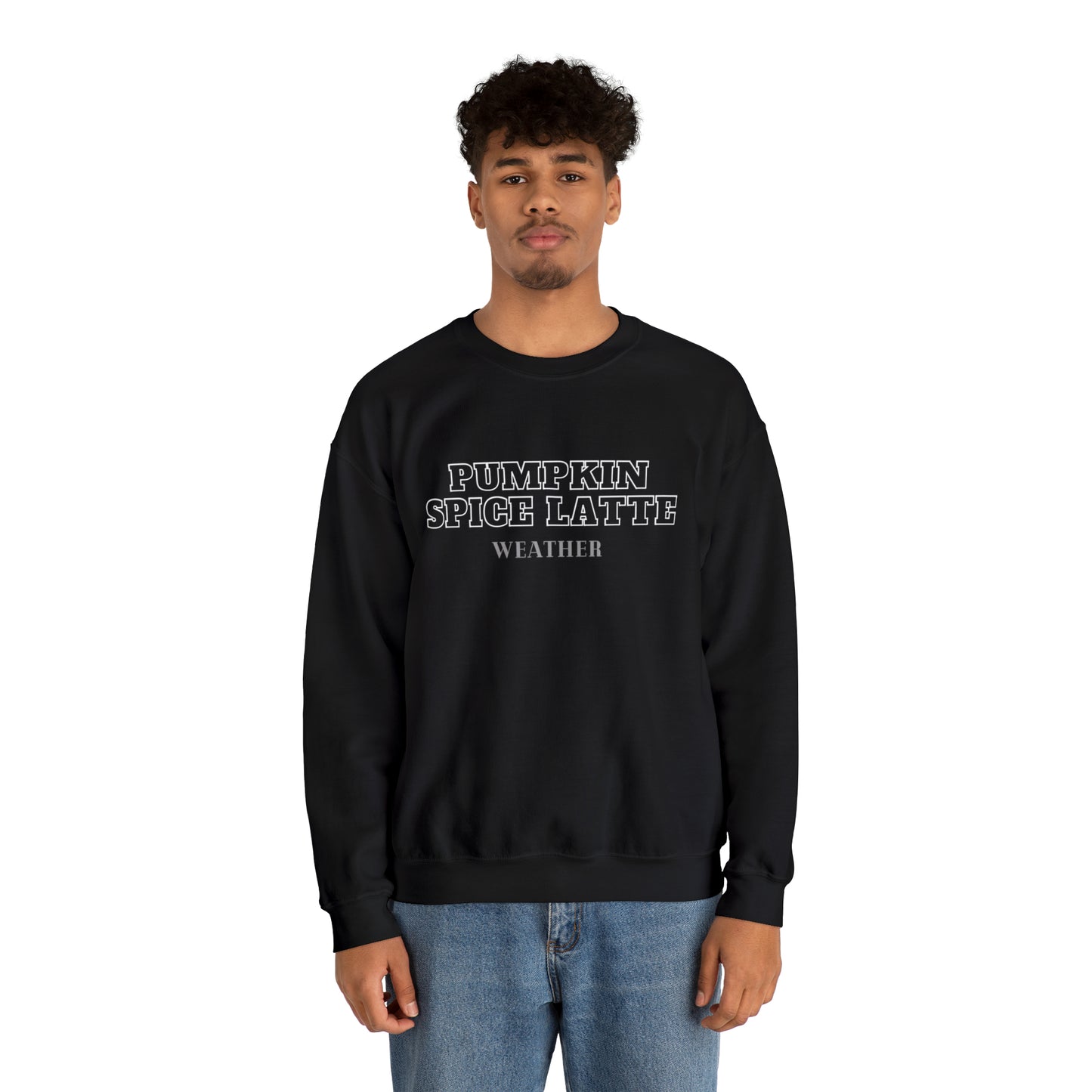 Pumpkin Spice Latte Weather Unisex Heavy Blend Crewneck Sweatshirt