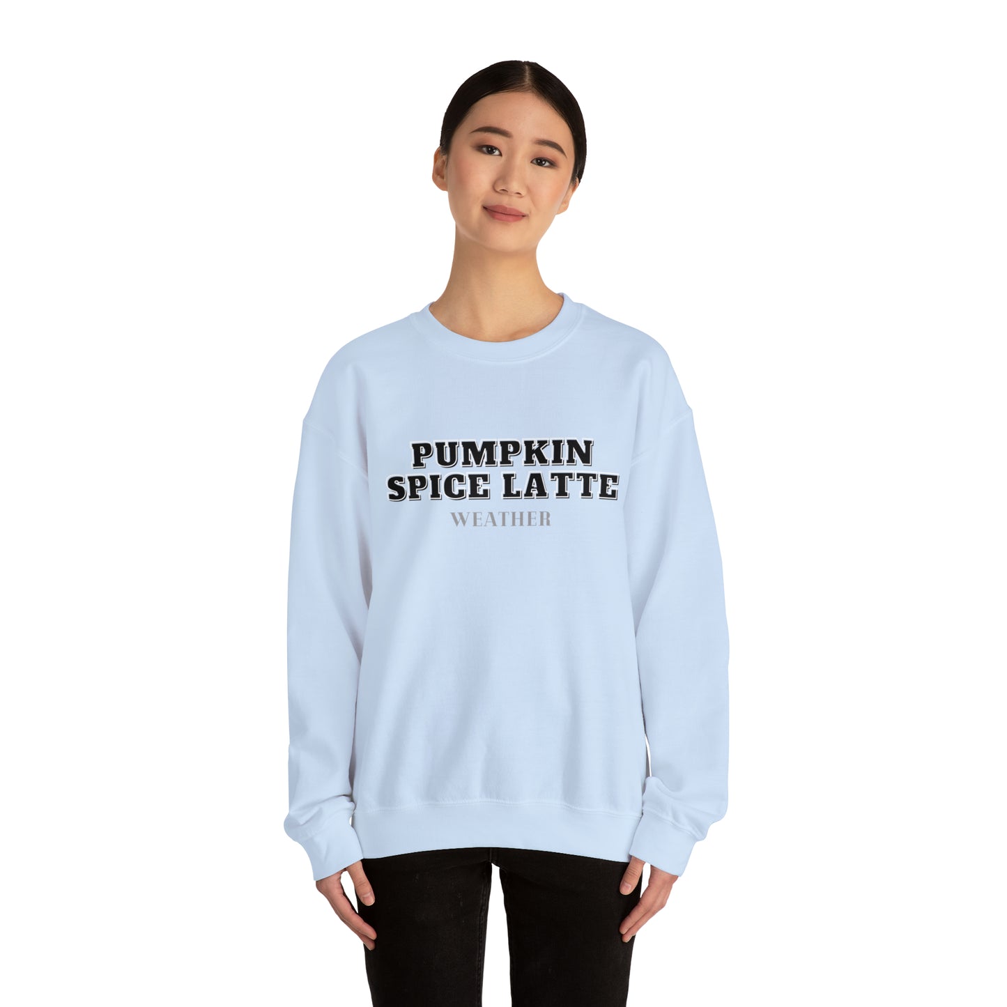 Pumpkin Spice Latte Weather Unisex Heavy Blend Crewneck Sweatshirt
