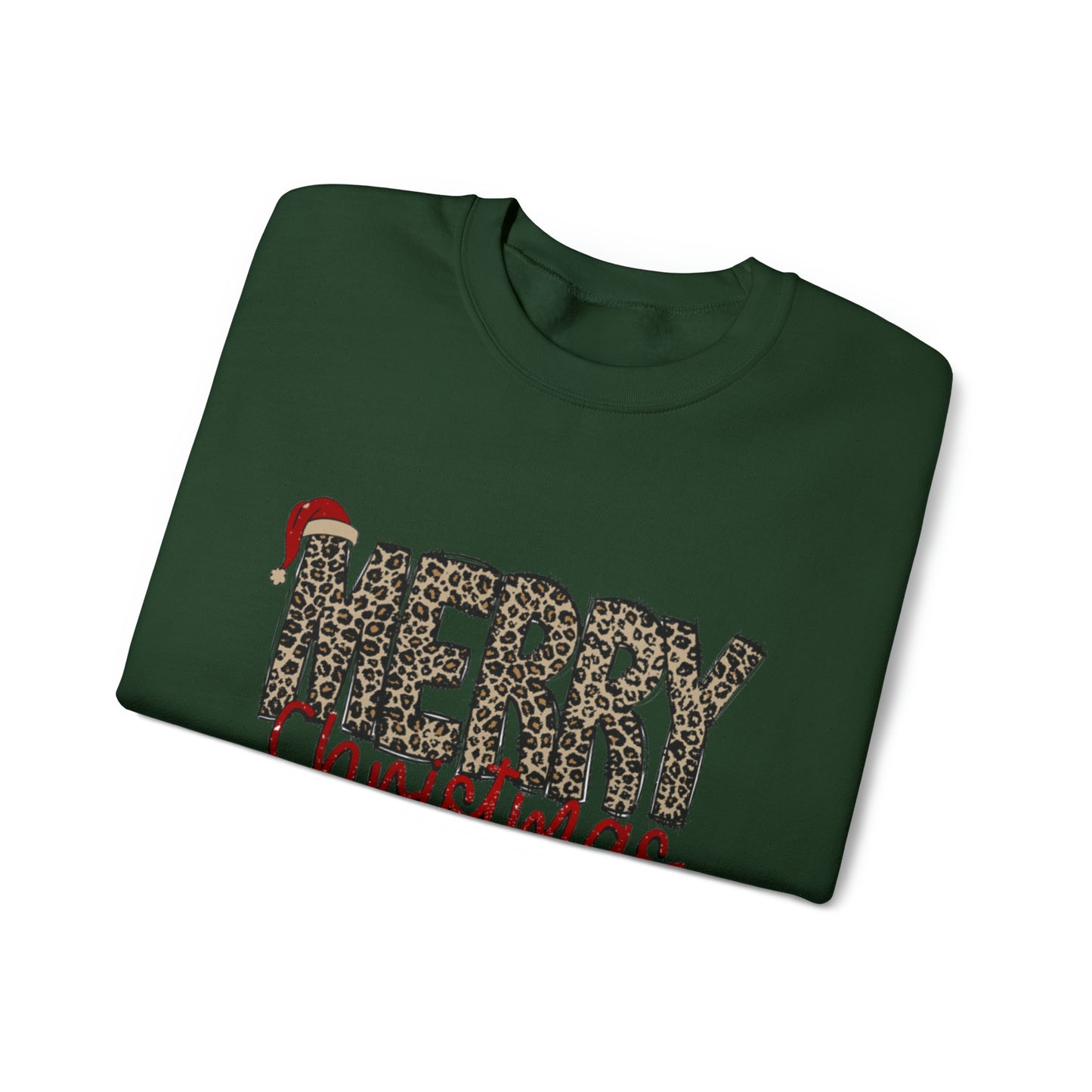 Merry Christmas Cheetah Unisex Sweatshirt