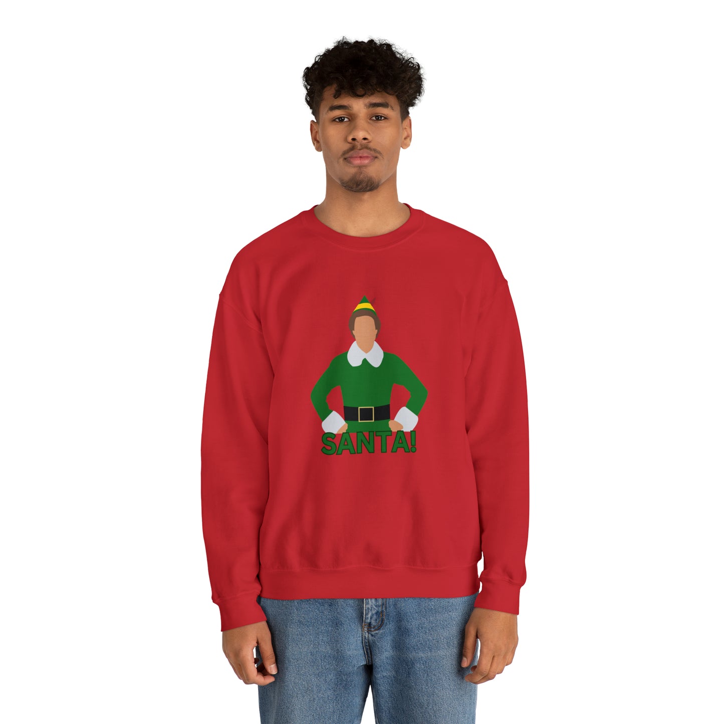Santa Buddy Elf Unisex Heavy Blend Crewneck Sweatshirt