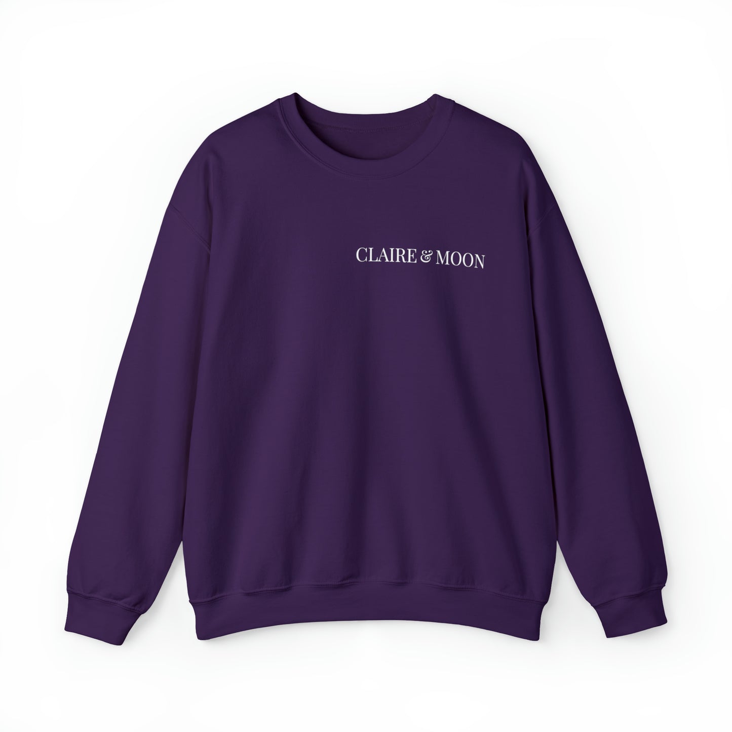 Claireandmoon White Logo Unisex Heavy Blend™ Crewneck Sweatshirt