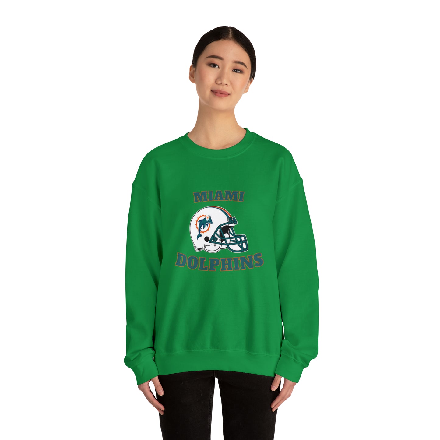 Miami Dolphins Unisex Heavy Blend Crewneck Sweatshirt
