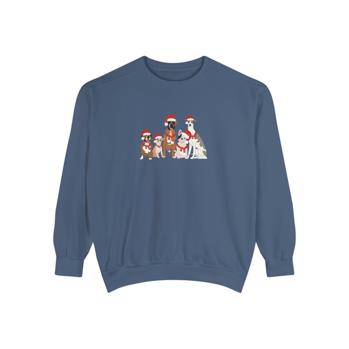 Santa Doggies Unisex Garment-Dyed Sweatshirt