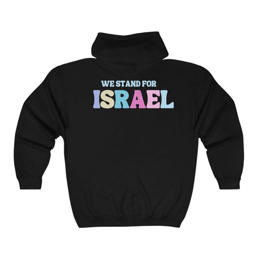 We Stand For Israel Unisex Heavy Blend Full Zip Hooded Sweatshirt