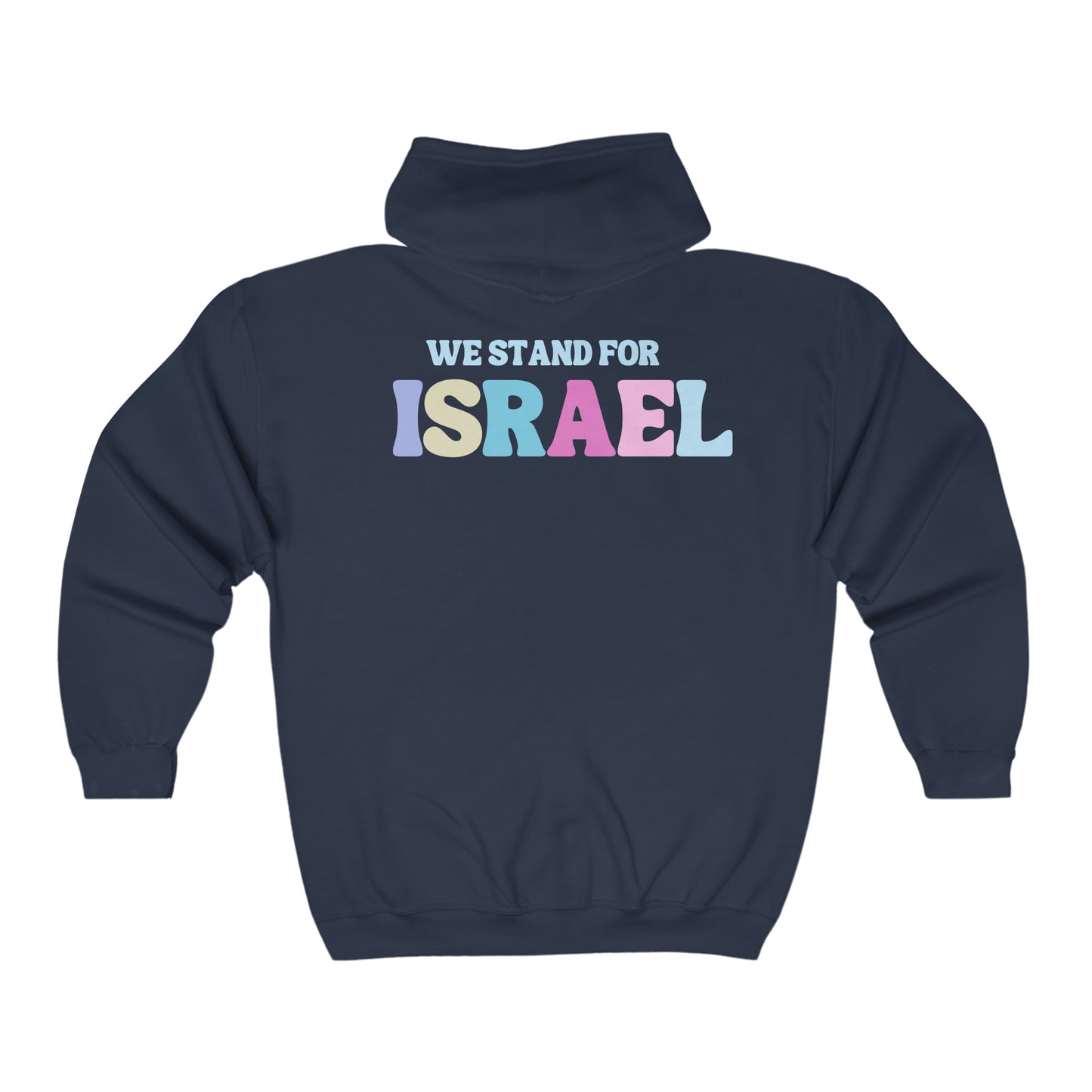 We Stand For Israel Unisex Heavy Blend Full Zip Hooded Sweatshirt