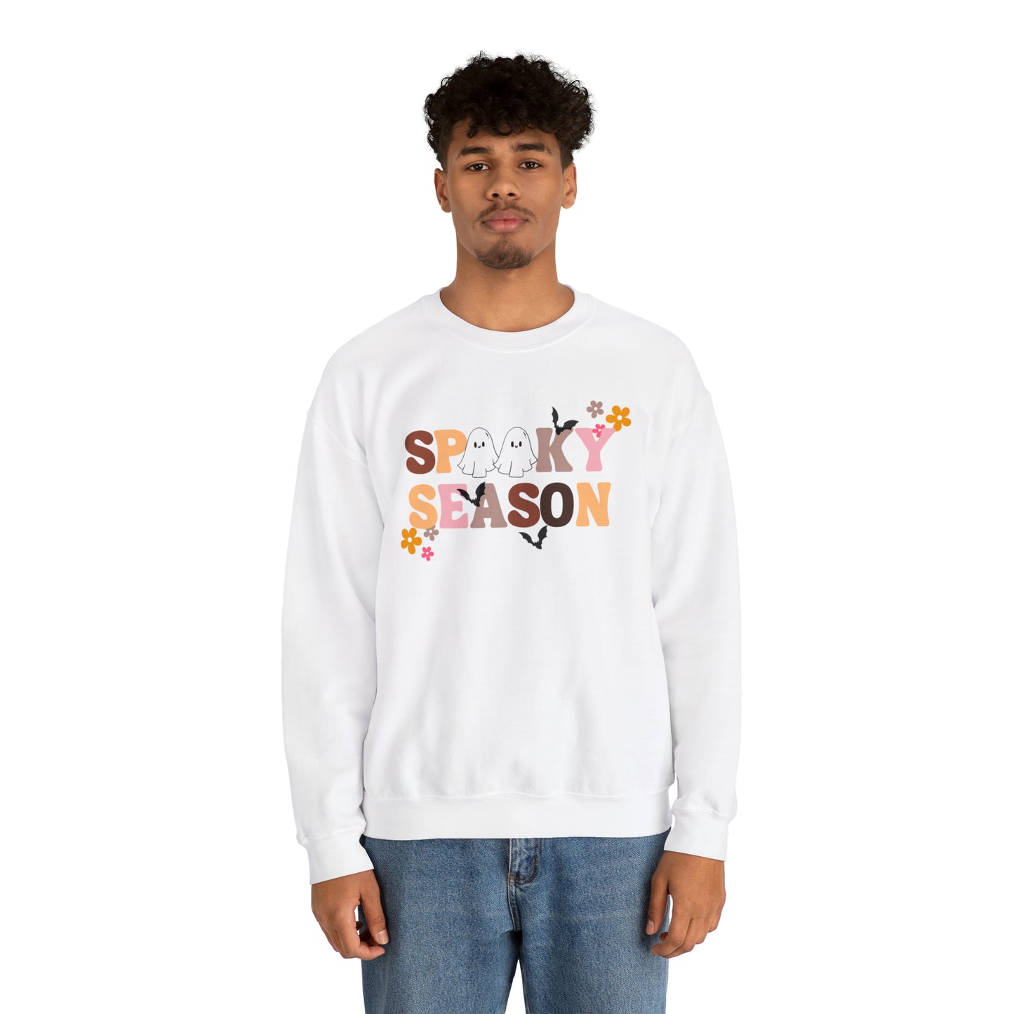 Spooky Season Ghosts Unisex Heavy Blend Crewneck Sweatshirt