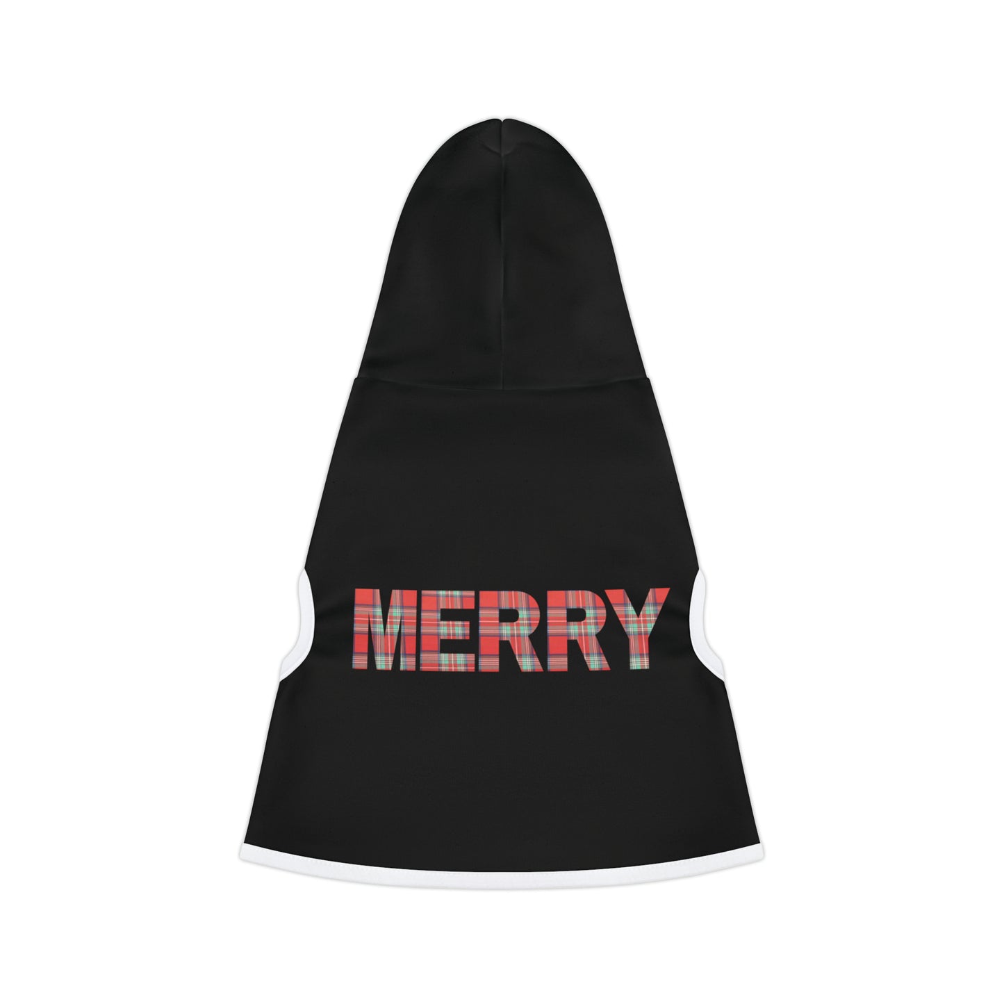 Merry Plaid Black Pet Hoodie
