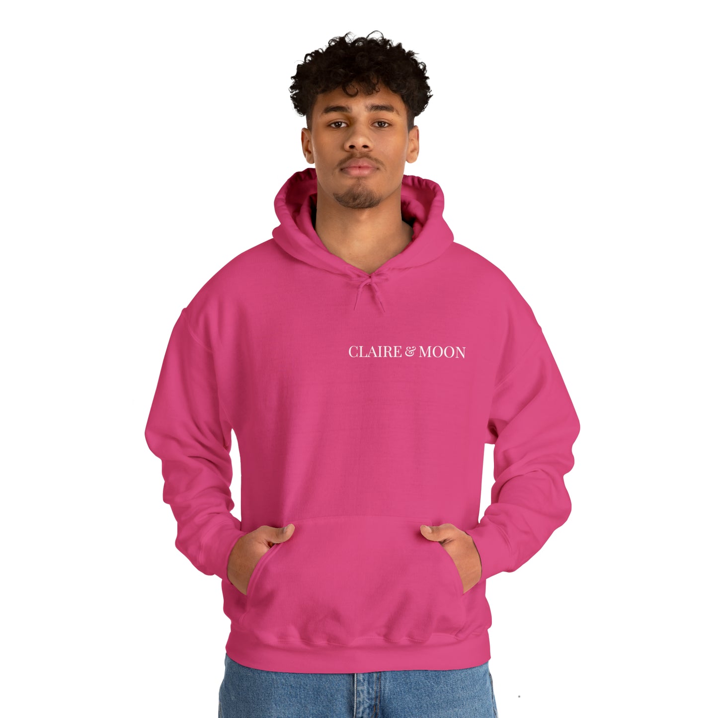 Claireandmoon White Logo Unisex Heavy Blend™ Hooded Sweatshirt
