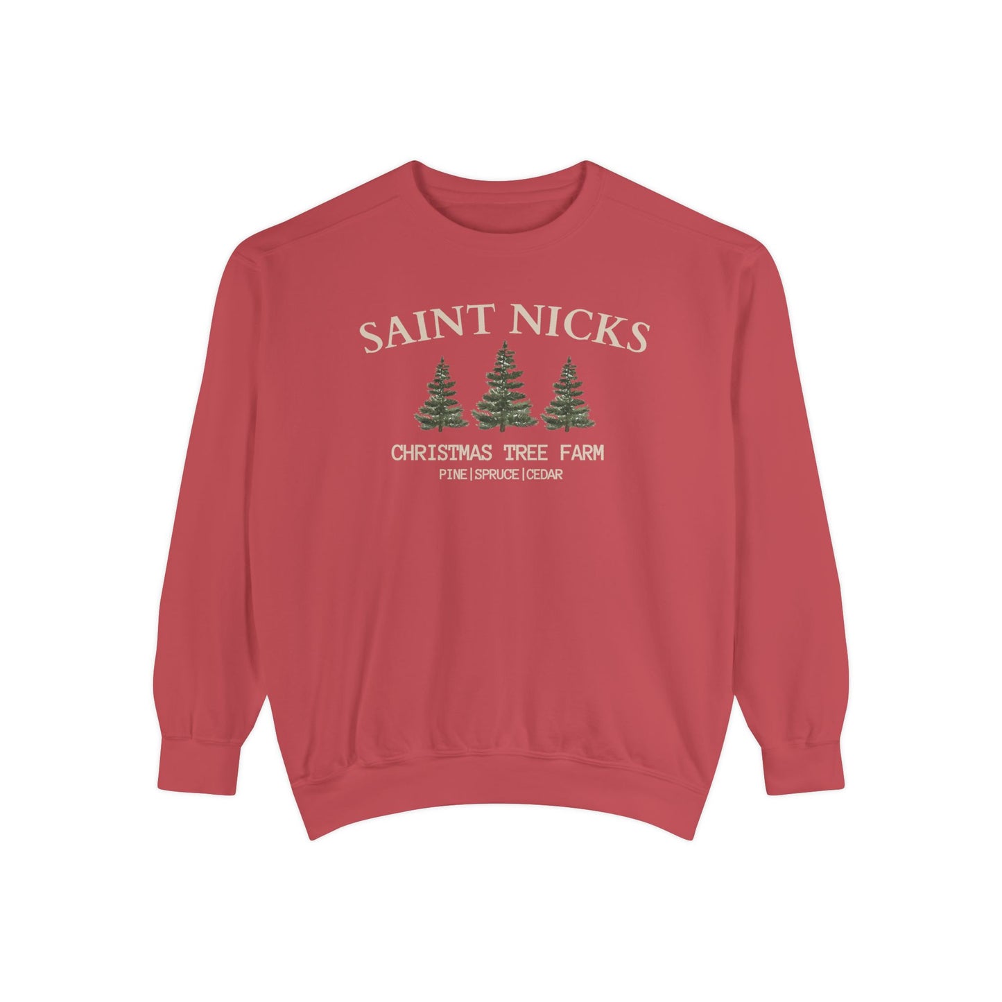 Saints Nicks Christmas Unisex Garment-Dyed Sweatshirt