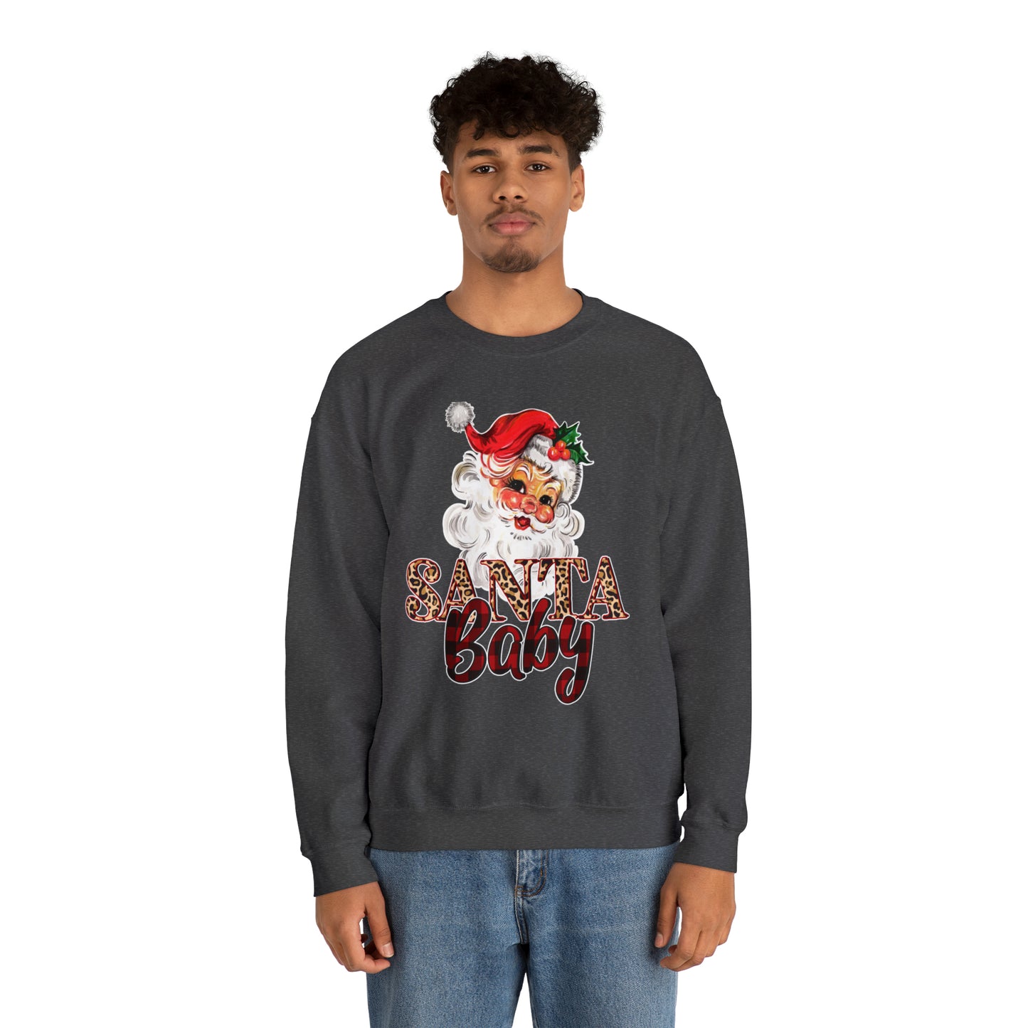 Santa Baby Vintage Santa Unisex Heavy Blend Crewneck Sweatshirt