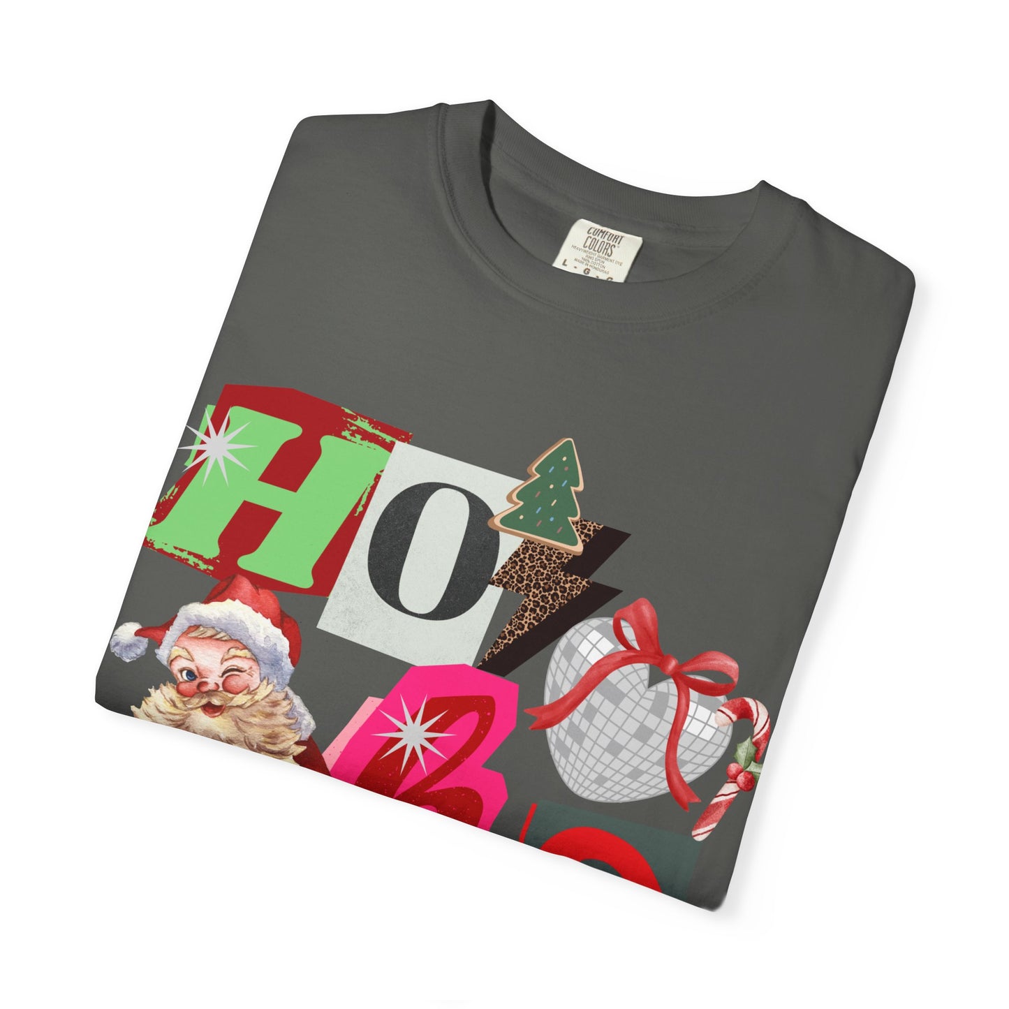 Festive Retro Santa T-Shirt | Ho Ho Ho Holiday Tee, Christmas Shirt, Unisex Tee, Gift for Him/Her, Cozy Winter Apparel