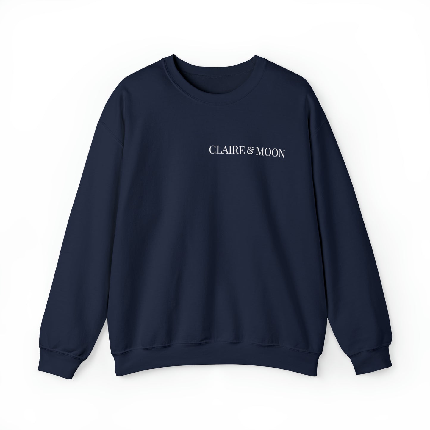 Claireandmoon White Logo Unisex Heavy Blend™ Crewneck Sweatshirt