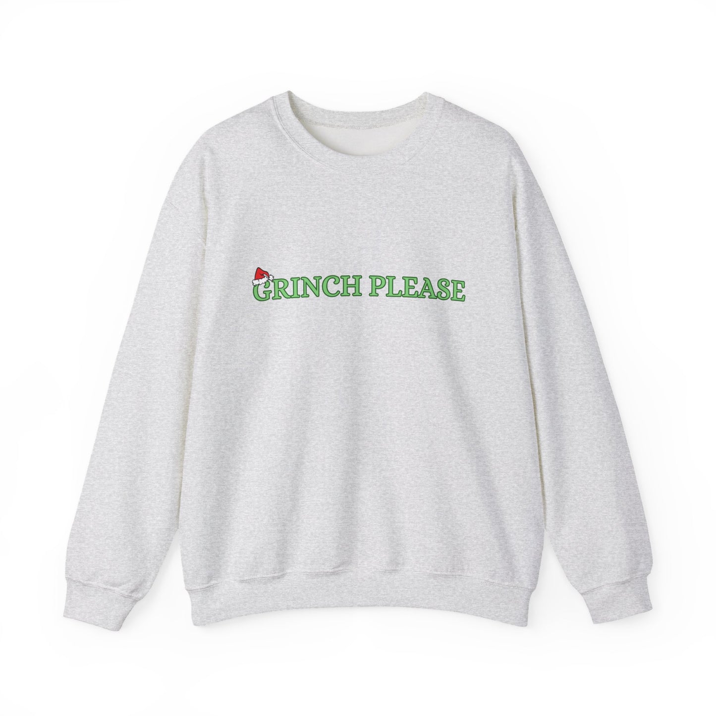 Grinch Please Gildan, Christmas Gift, Cozy Crewneck, Holiday Apparel, Unisex Sweatshirt, Trendy Winter Fashion