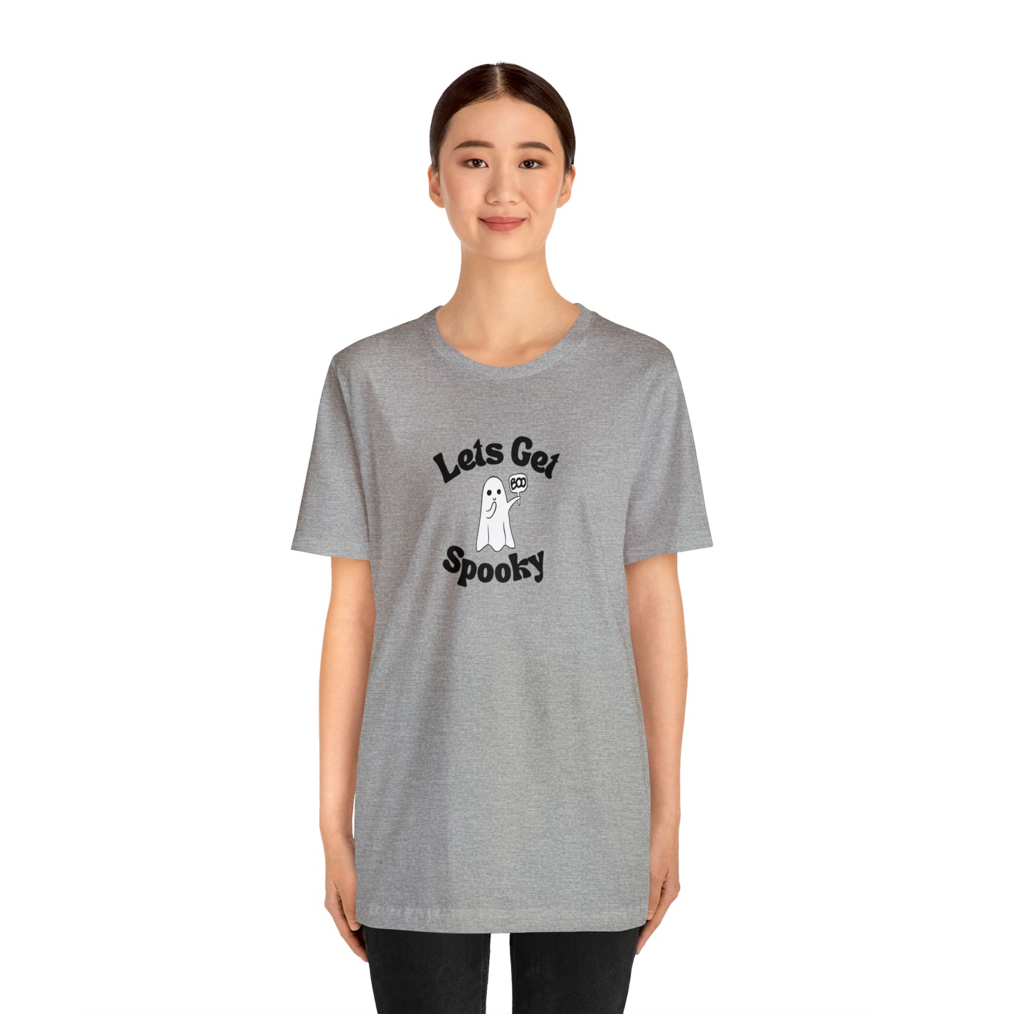Let’s Get Spooky Ghost Unisex Jersey Short Sleeve Tee