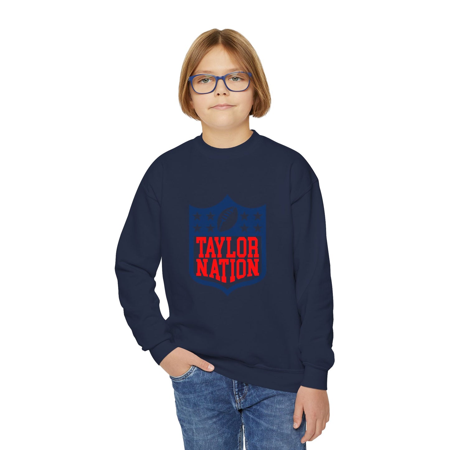 Taylor nation Youth Crewneck Sweatshirt