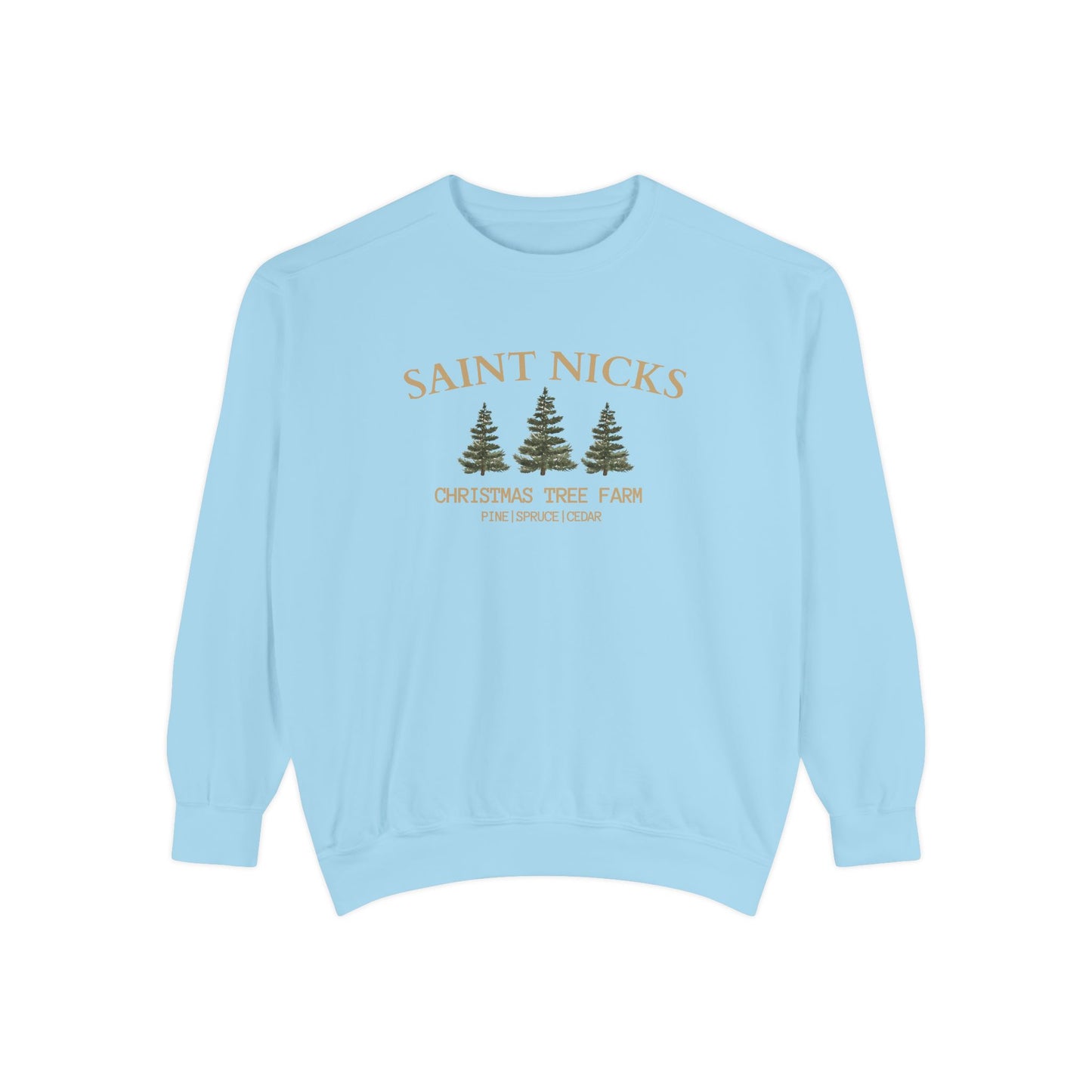Saints Nicks Christmas Unisex Garment-Dyed Sweatshirt
