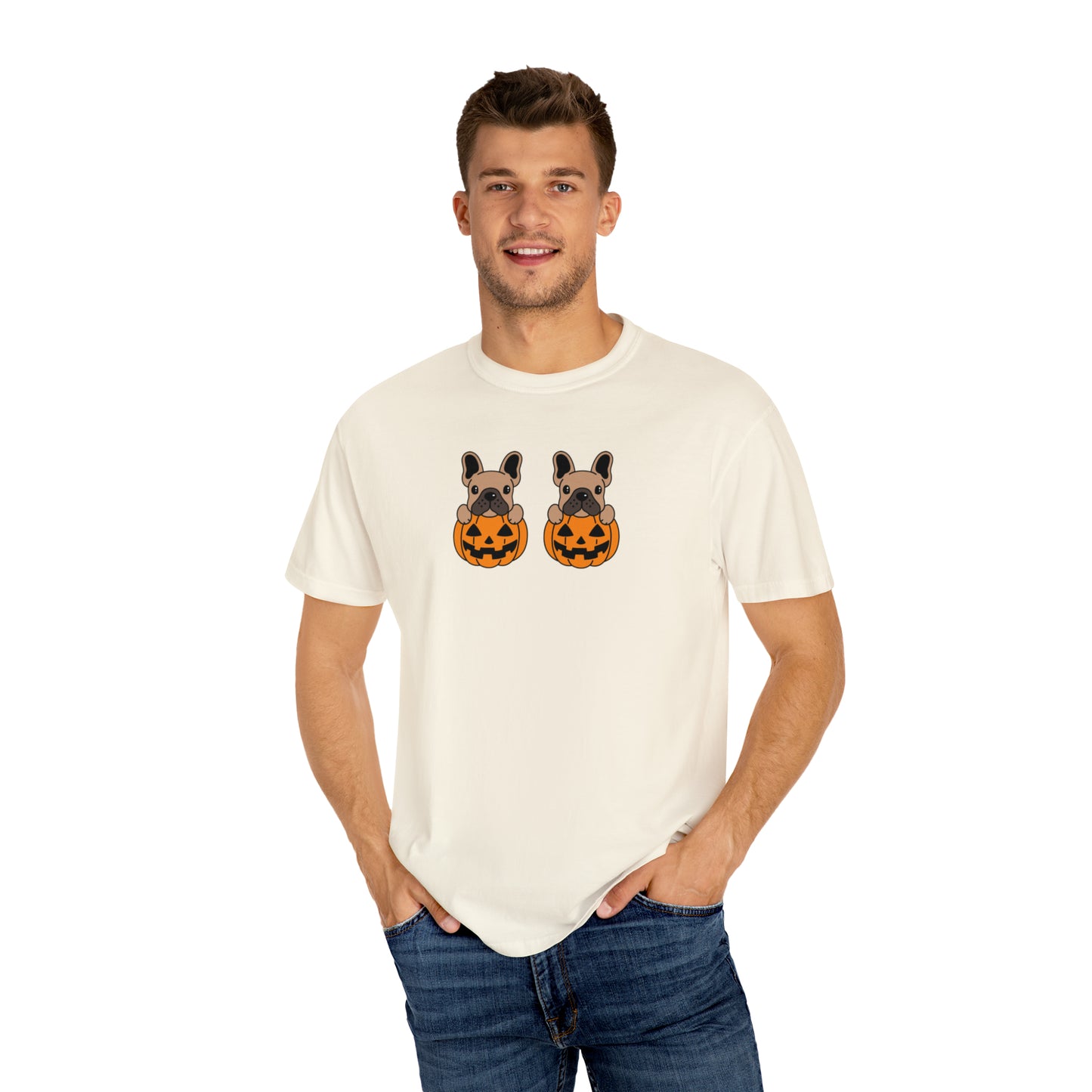 Doggie Pumpkins Unisex Garment-Dyed T-shirt