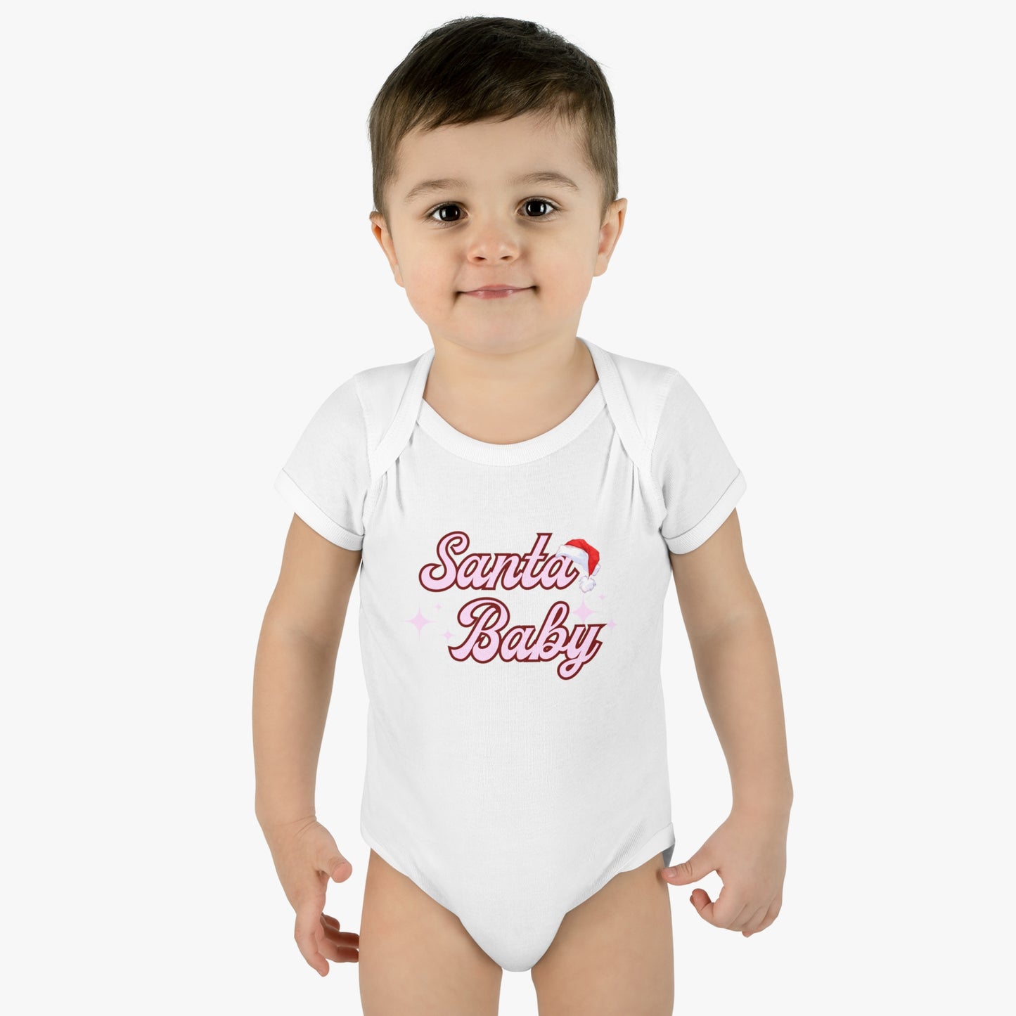 Santa Baby Infant Baby Rib Bodysuit