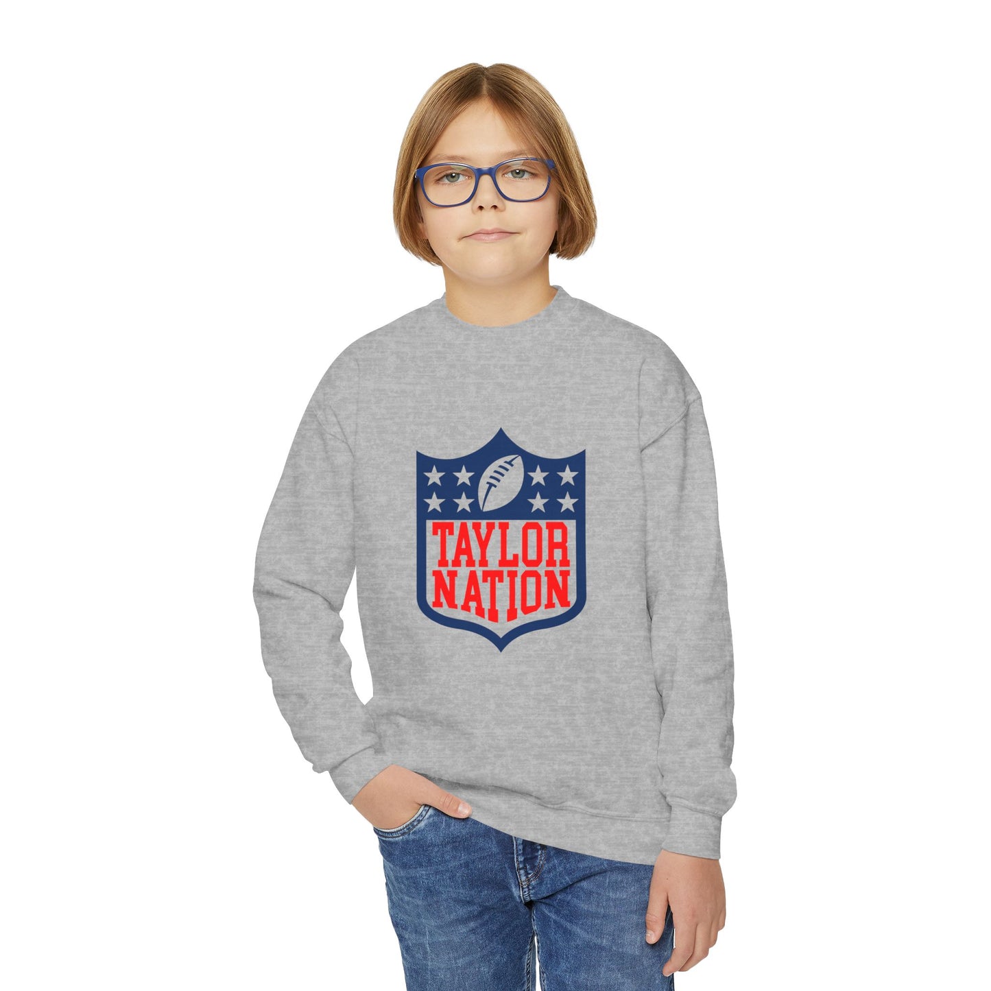 Taylor nation Youth Crewneck Sweatshirt