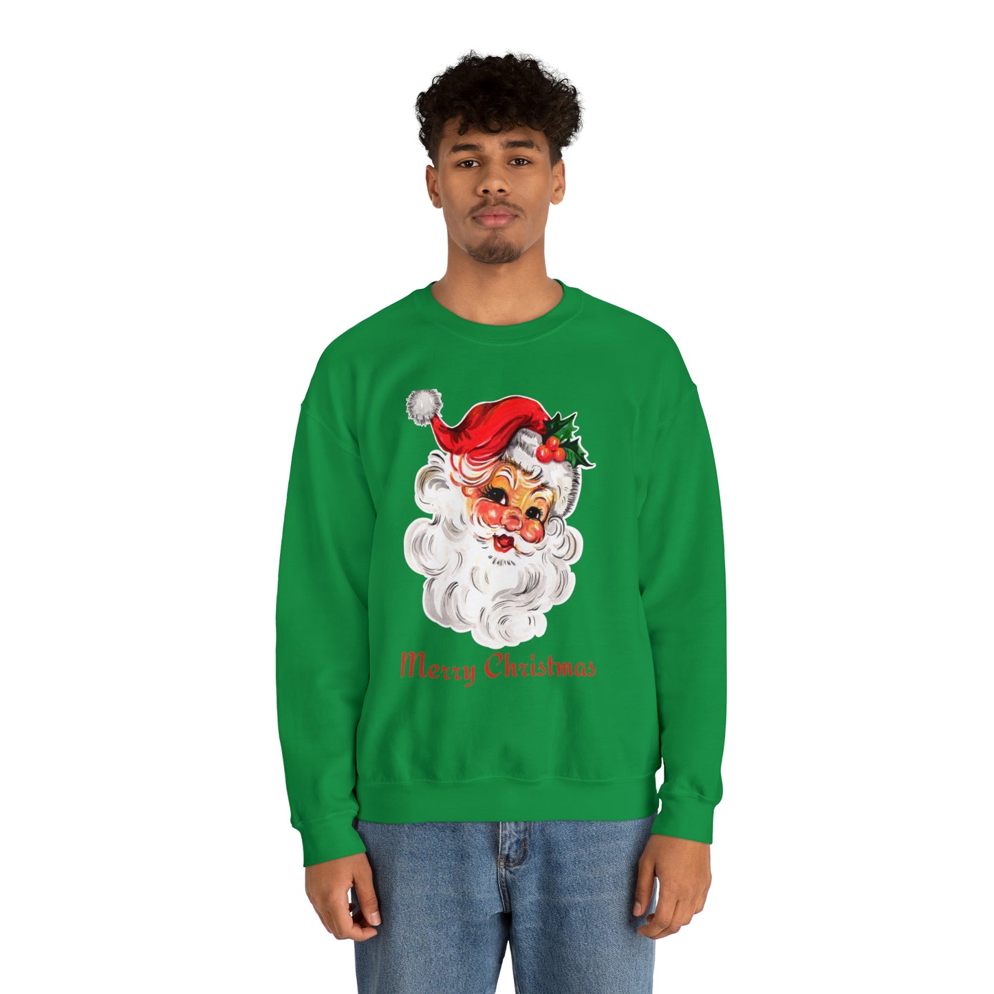 Merry Christmas Vintage Santa Unisex Heavy Blend Crewneck Sweatshirt