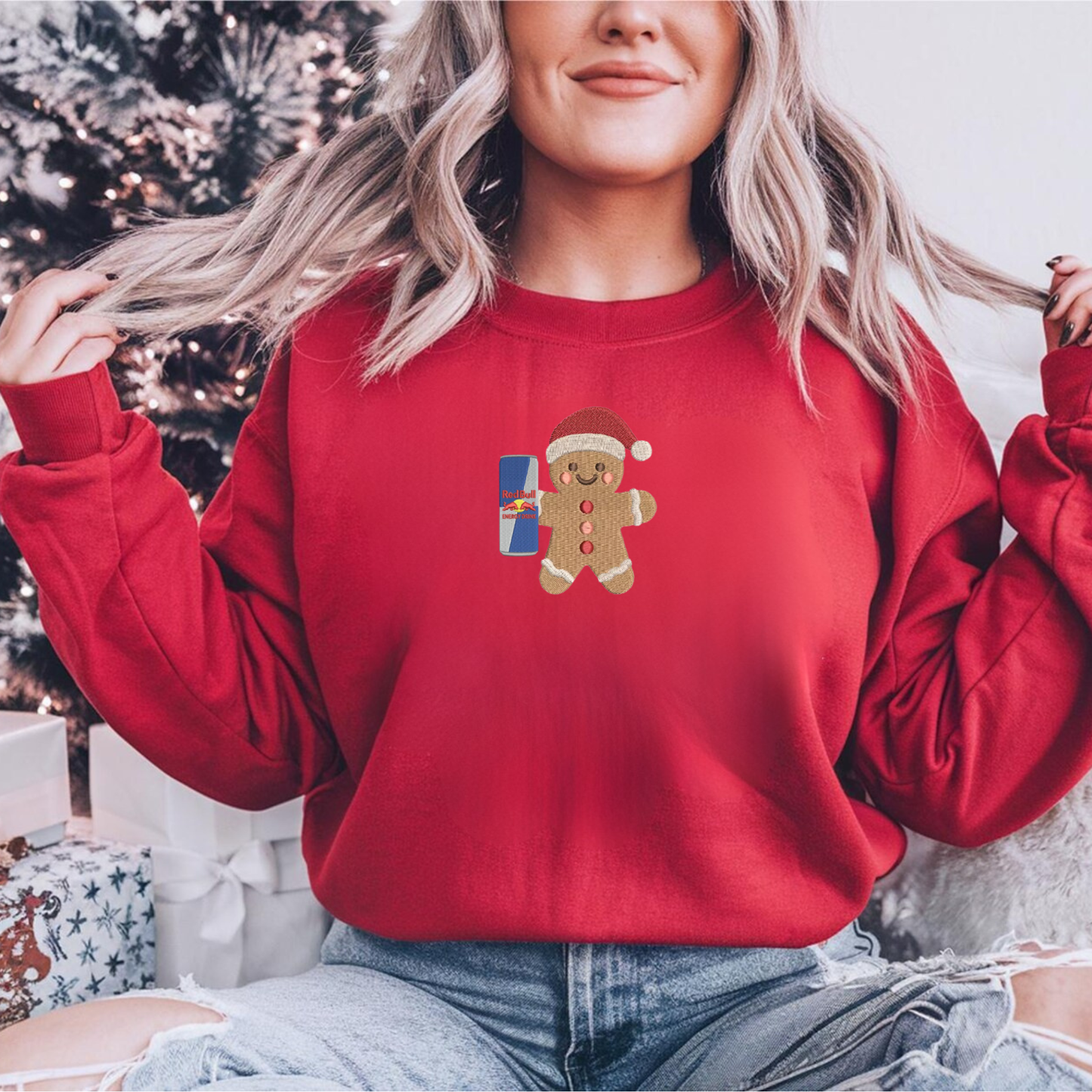 Gingerbread custom holiday drink sweatshirt