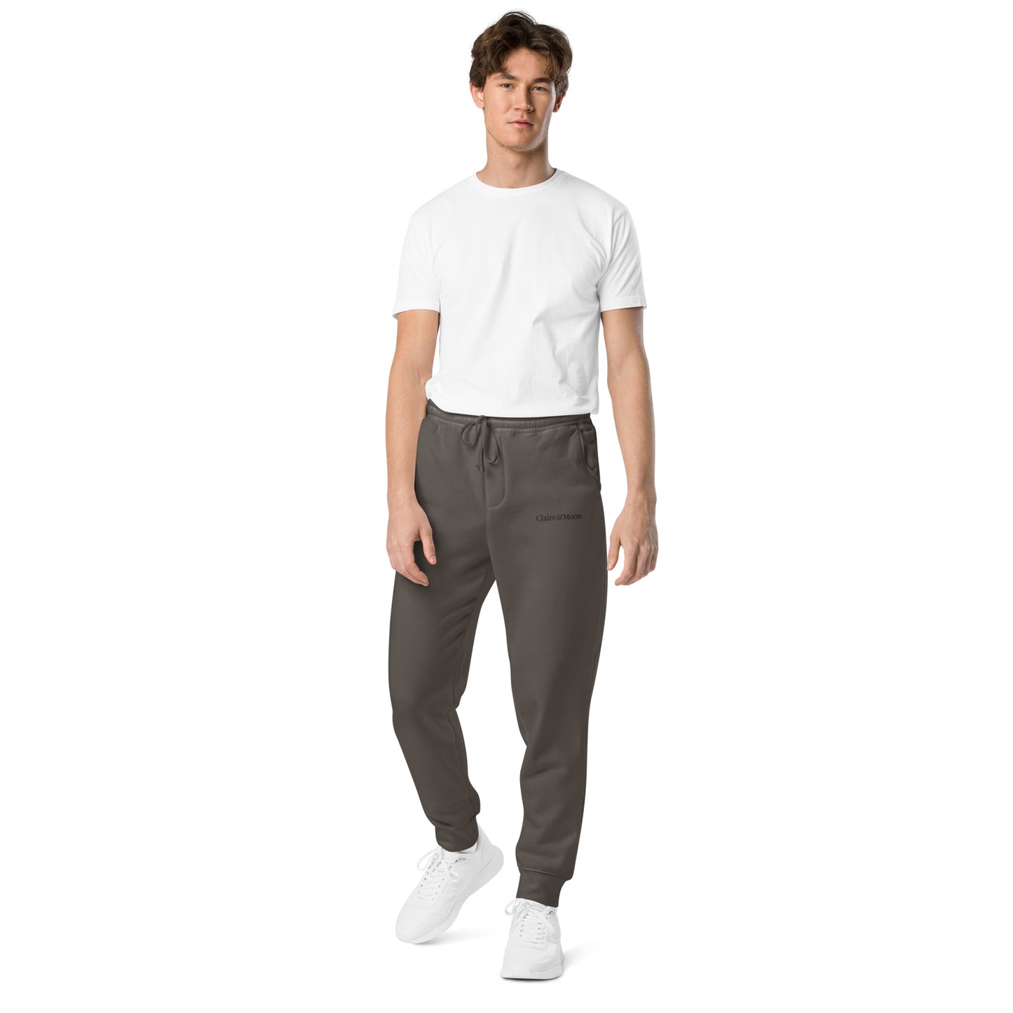Claireandmoon Logo Unisex pigment-dyed sweatpants
