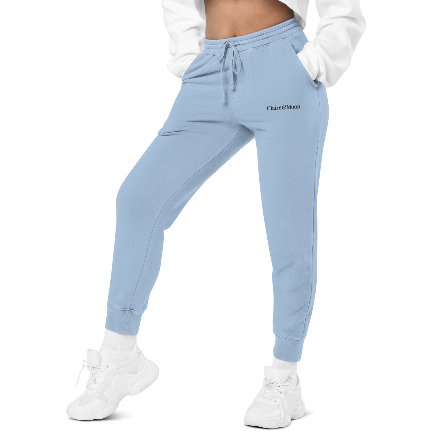 Claireandmoon Logo Unisex pigment-dyed sweatpants