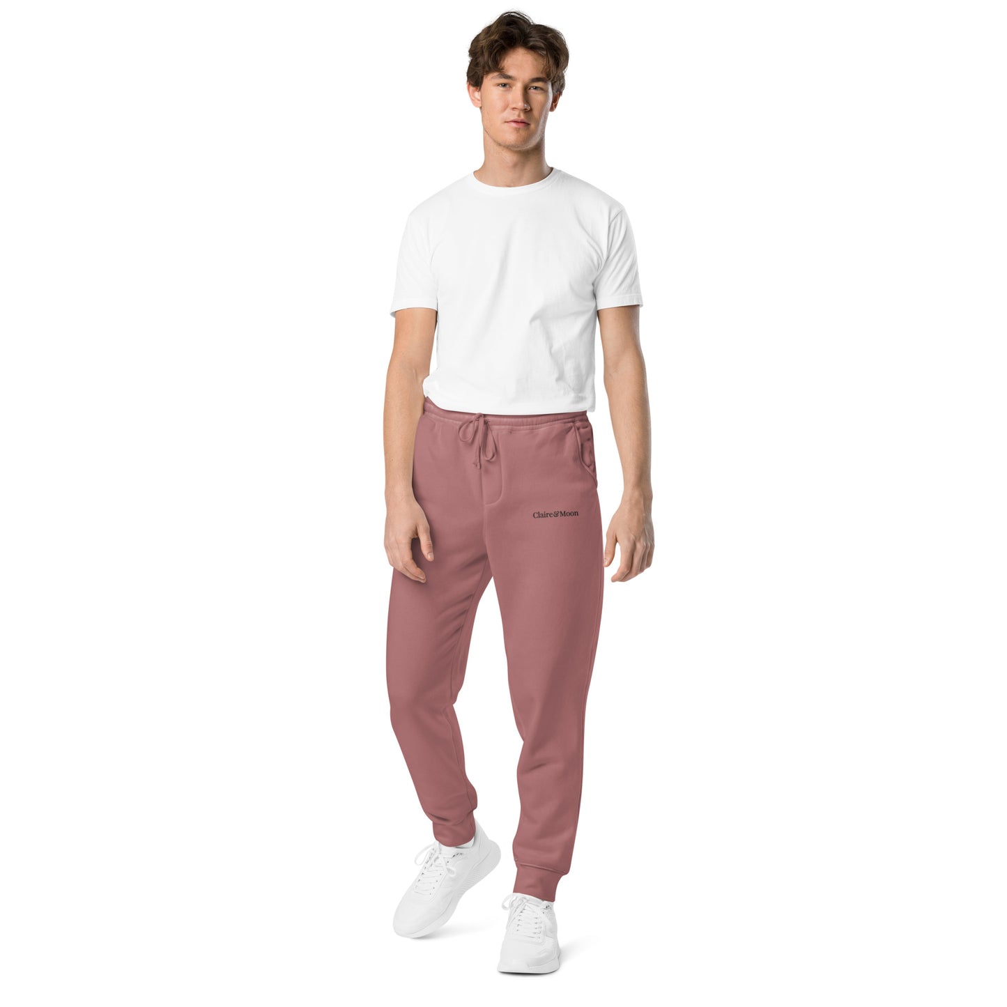 Claireandmoon Logo Unisex pigment-dyed sweatpants
