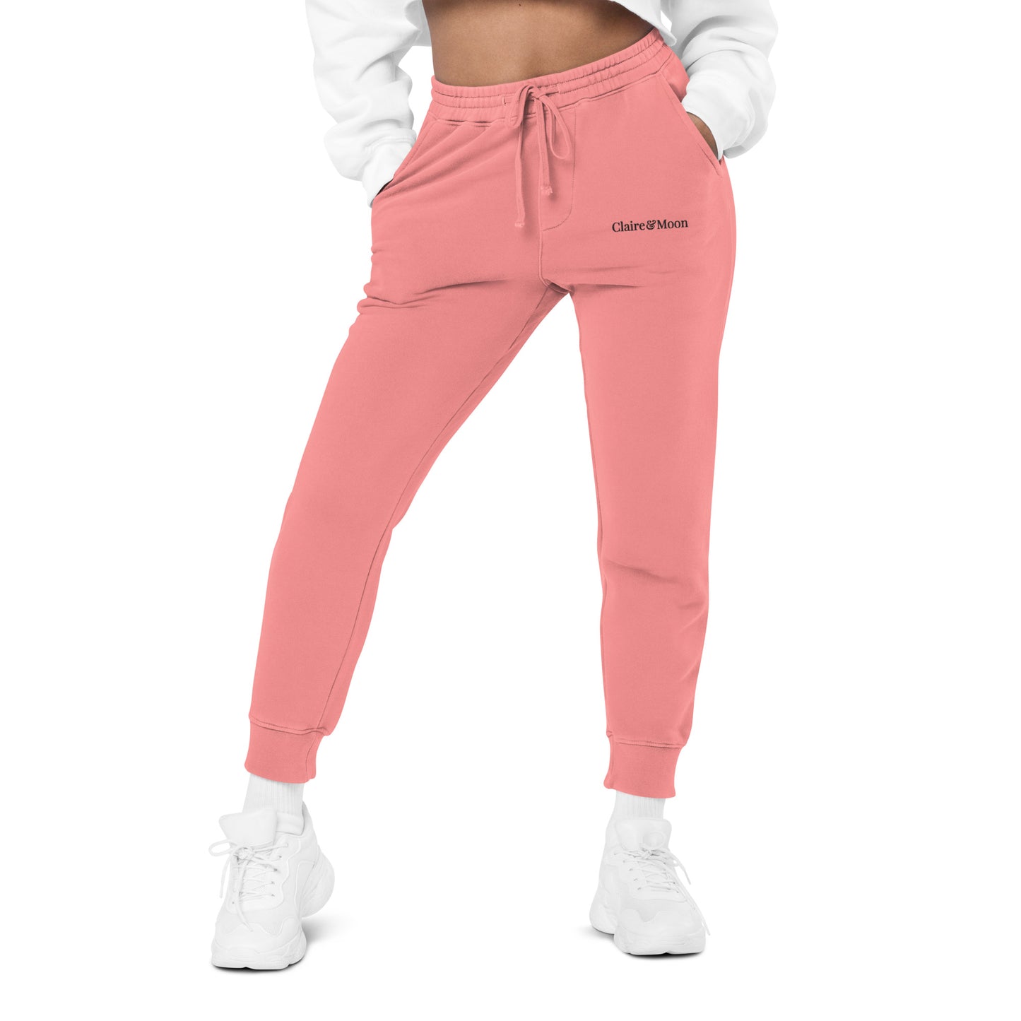 Claireandmoon Logo Unisex pigment-dyed sweatpants