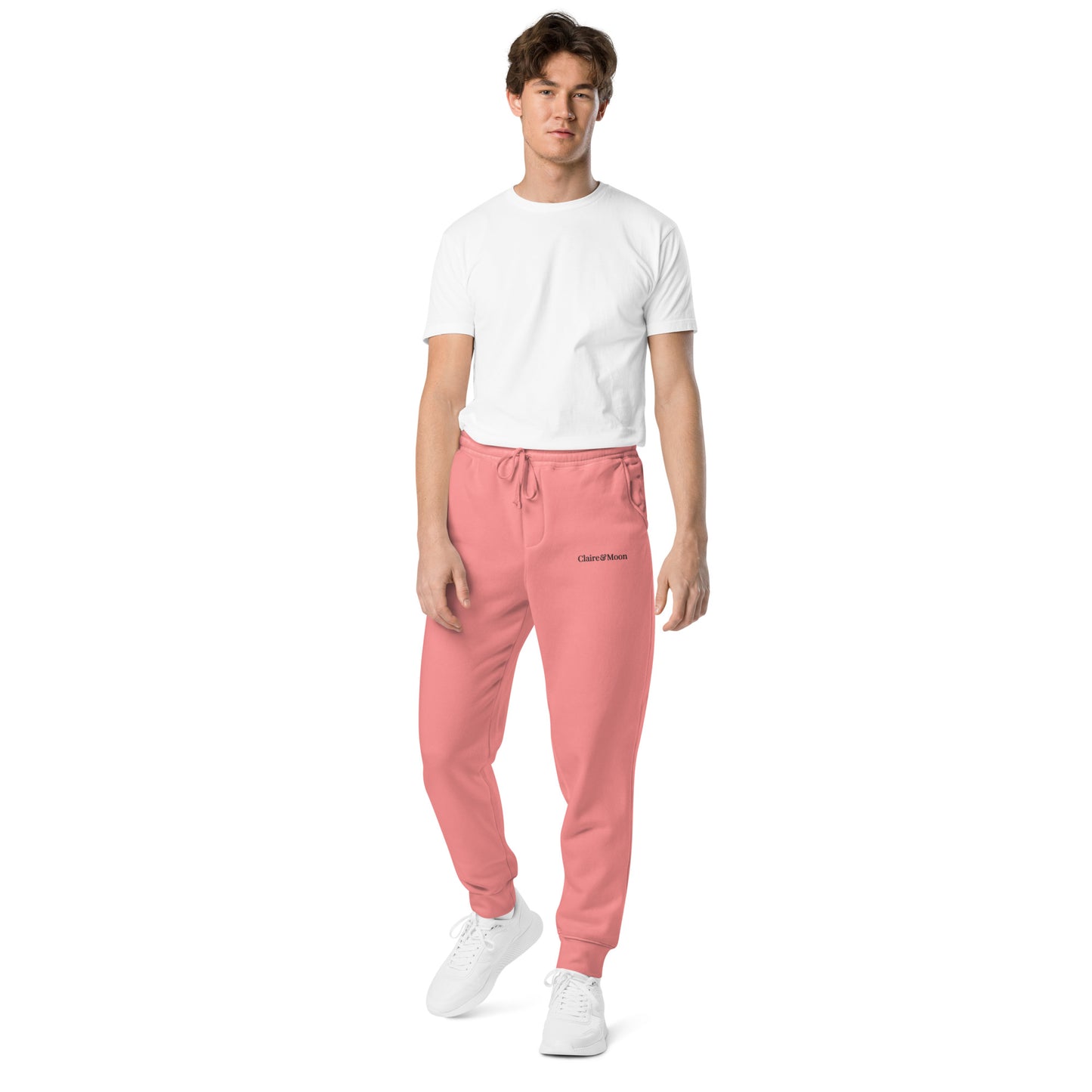 Claireandmoon Logo Unisex pigment-dyed sweatpants